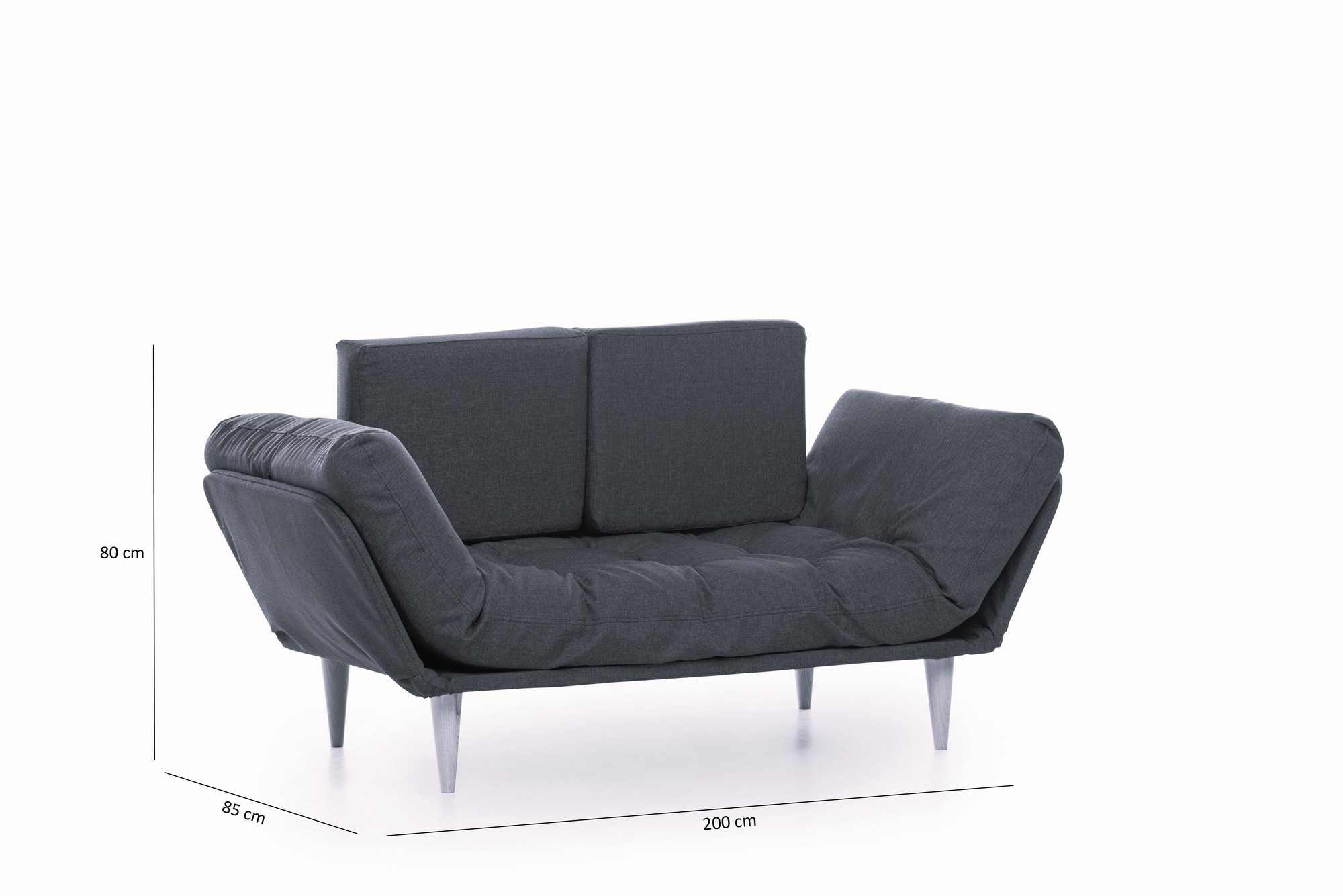 Nina Daybed Schlafsofa 3-Sitzer Dunkelrot