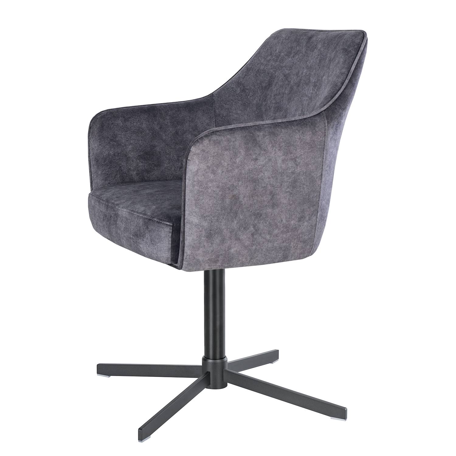 Armchair Yellville TypeA Swivel Microfiber Anthracite
