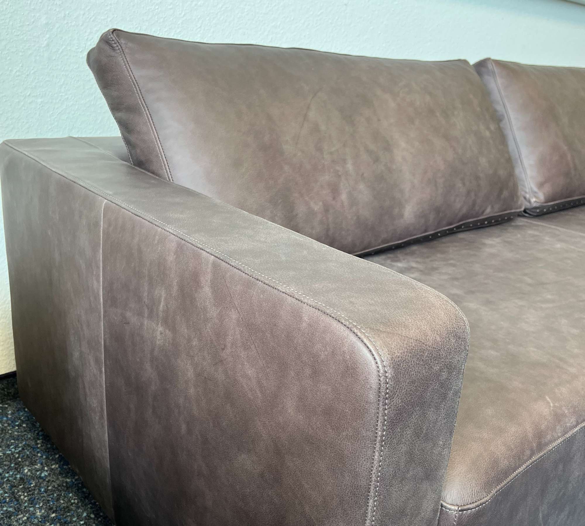 Slide Ecksofa Leder Braun