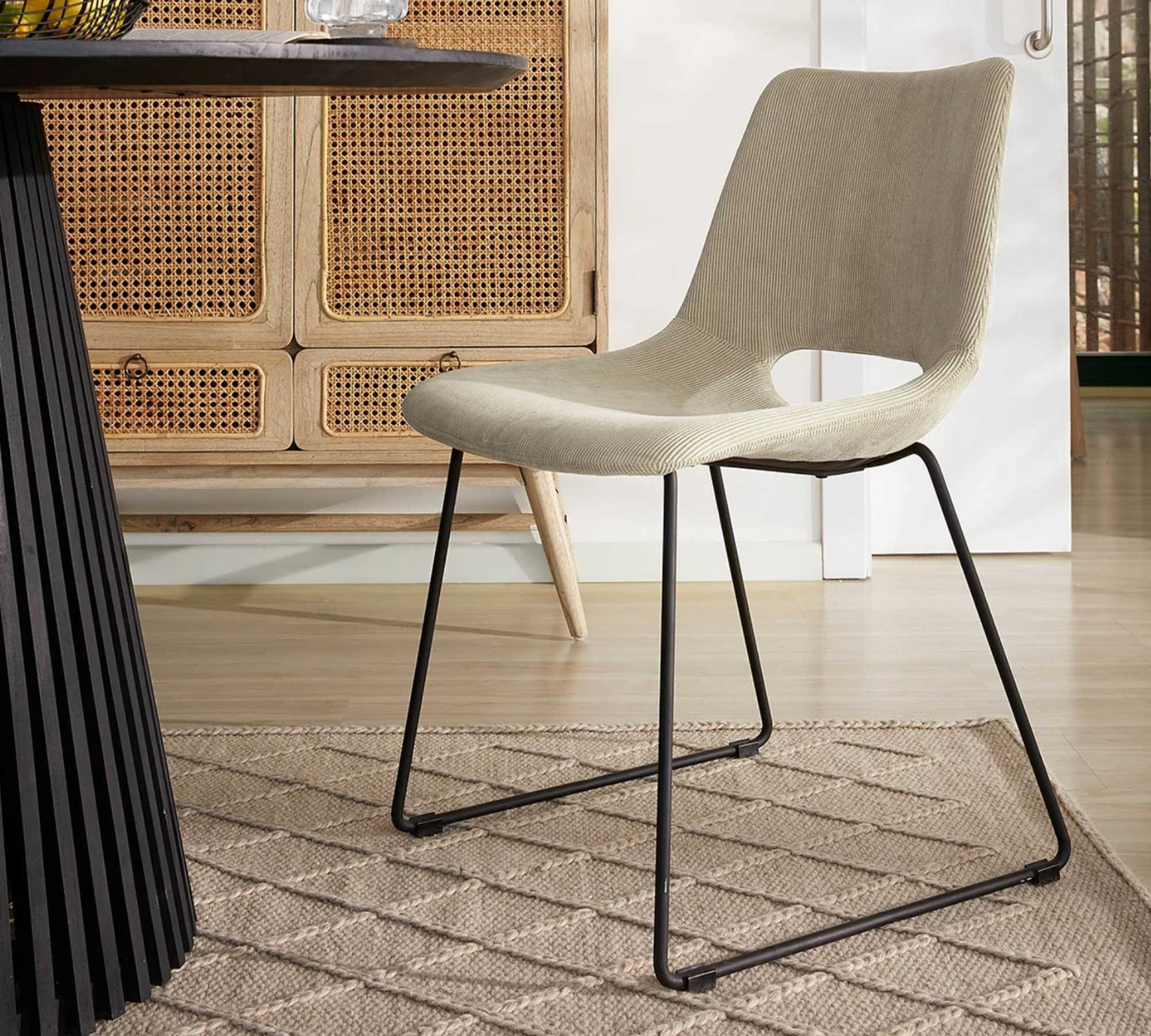 2x Esszimmerstuhl Cord Beige