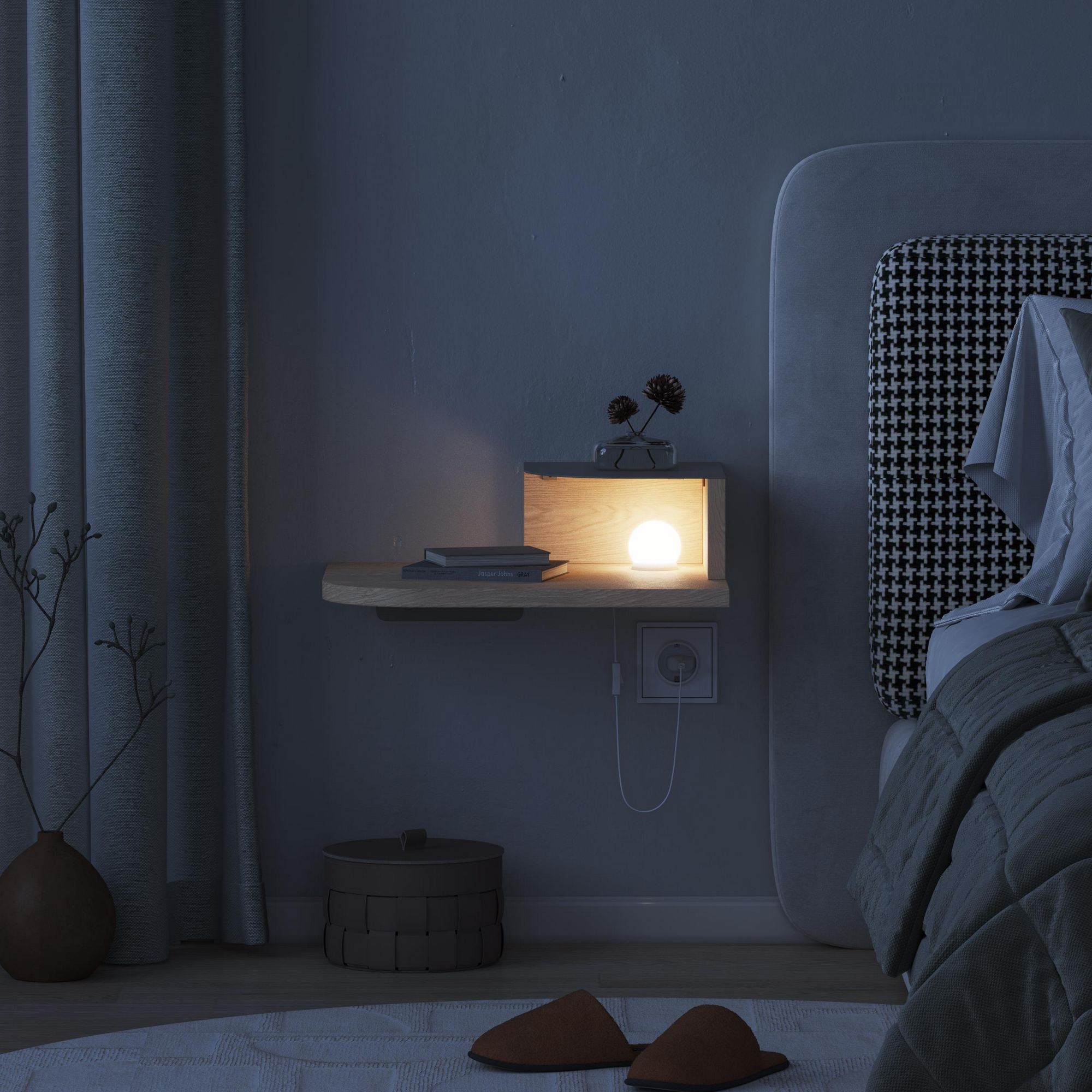 Luno Nightstand Cream