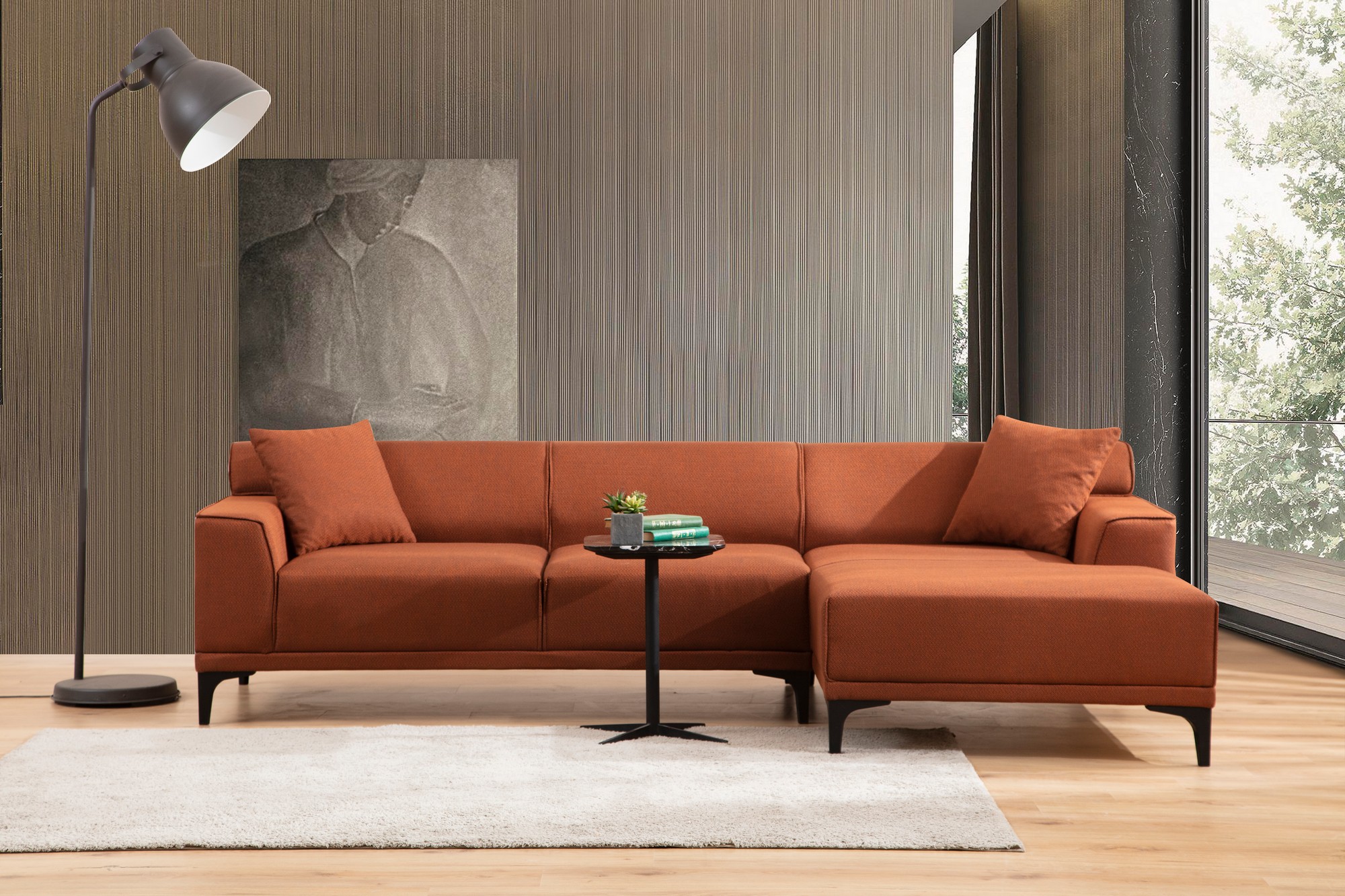 Petra R Ecksofa Orange