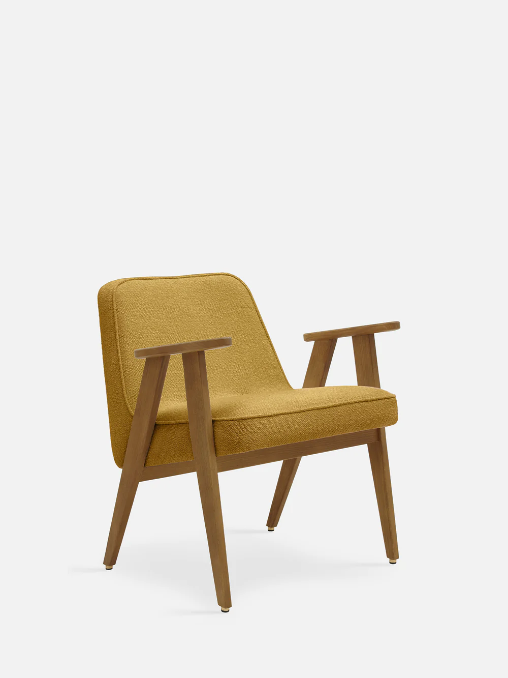 366 Sessel Holz Textil Gelb