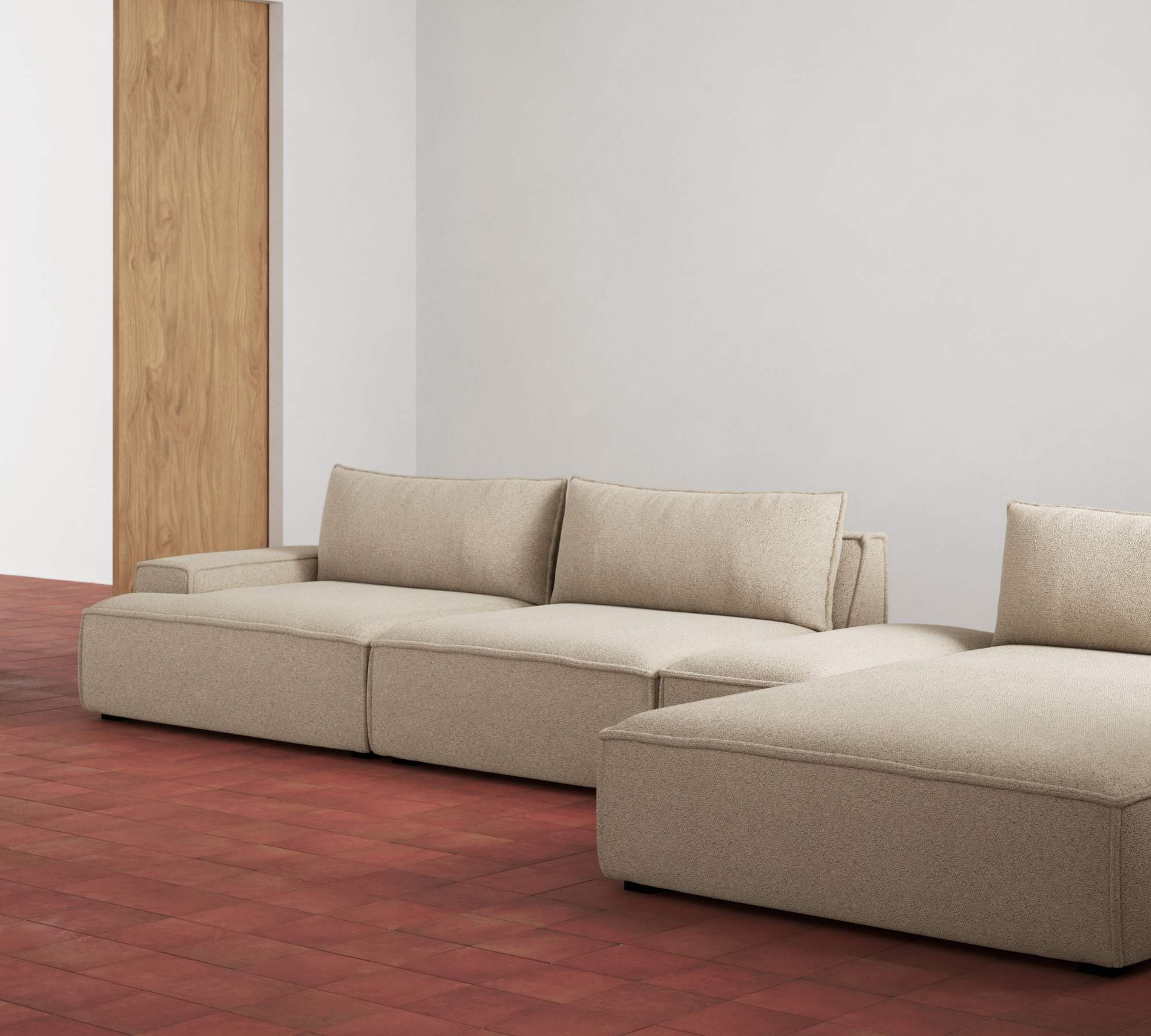 Daphne 1-Sitzer Eckmodul Rechts Maya Cream