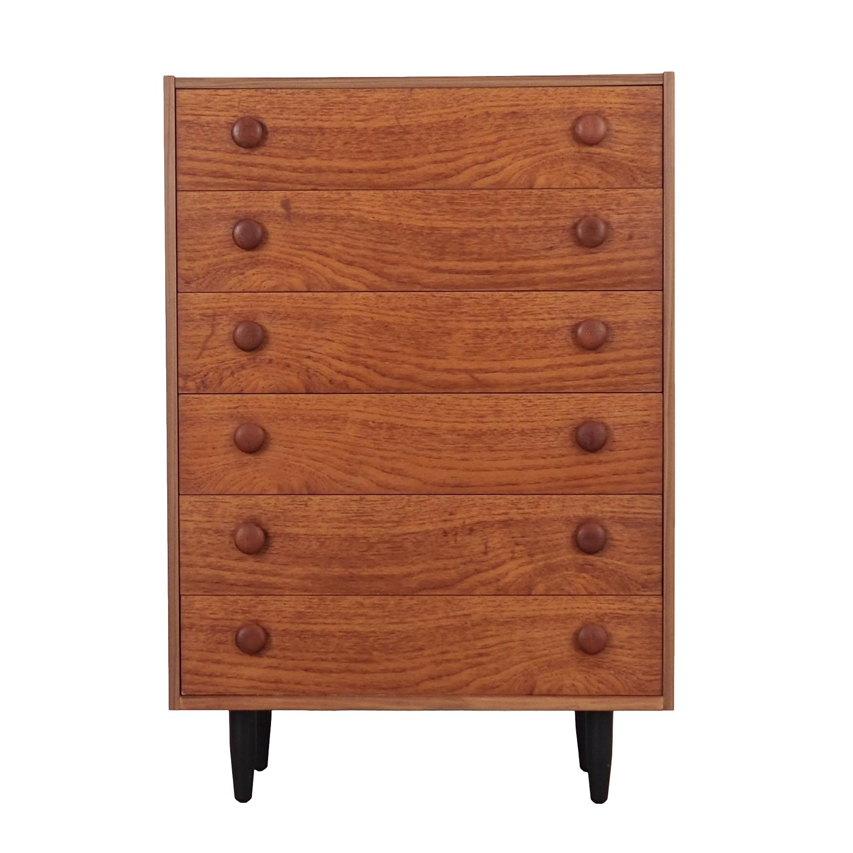 Vintage chest of drawers Teak wood Brown 1960s