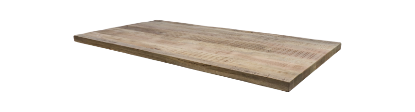 Rechteckige Portland Tischplatte Mangoholz