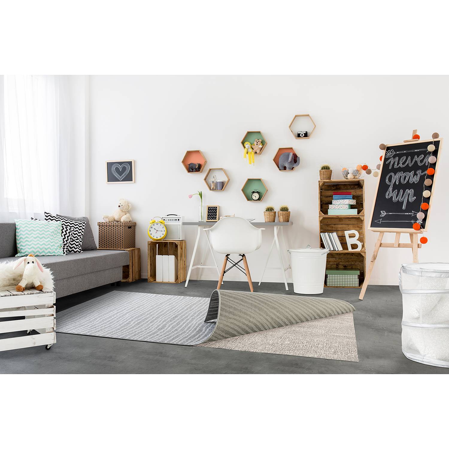 Teppichstop Natur Jute Hellbeige