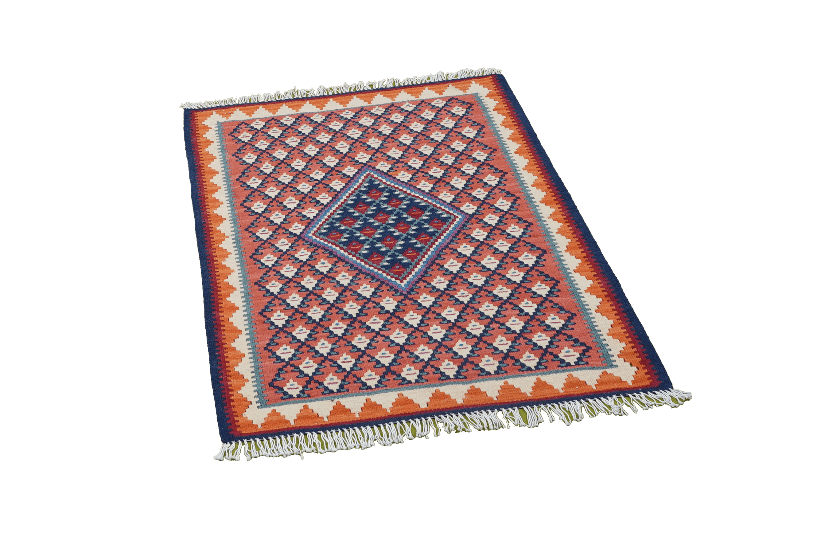 Kilim Senneh Teppich Braun
