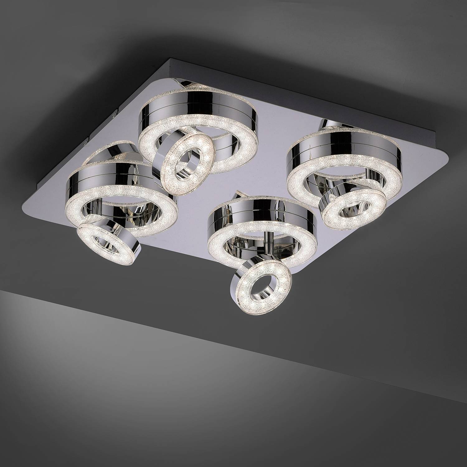 LED-Deckenleuchte Tim 8-Flammig Silber