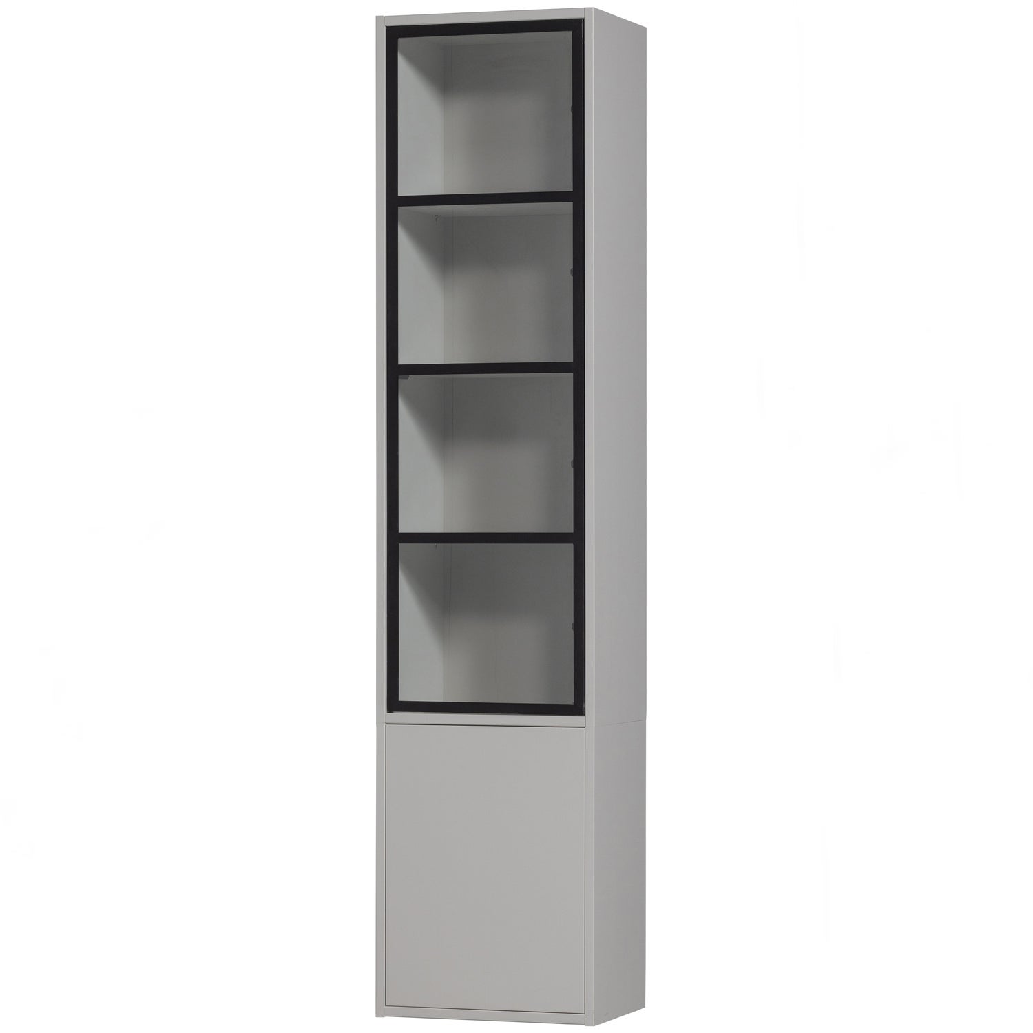 Basic Schrank Holz Grau