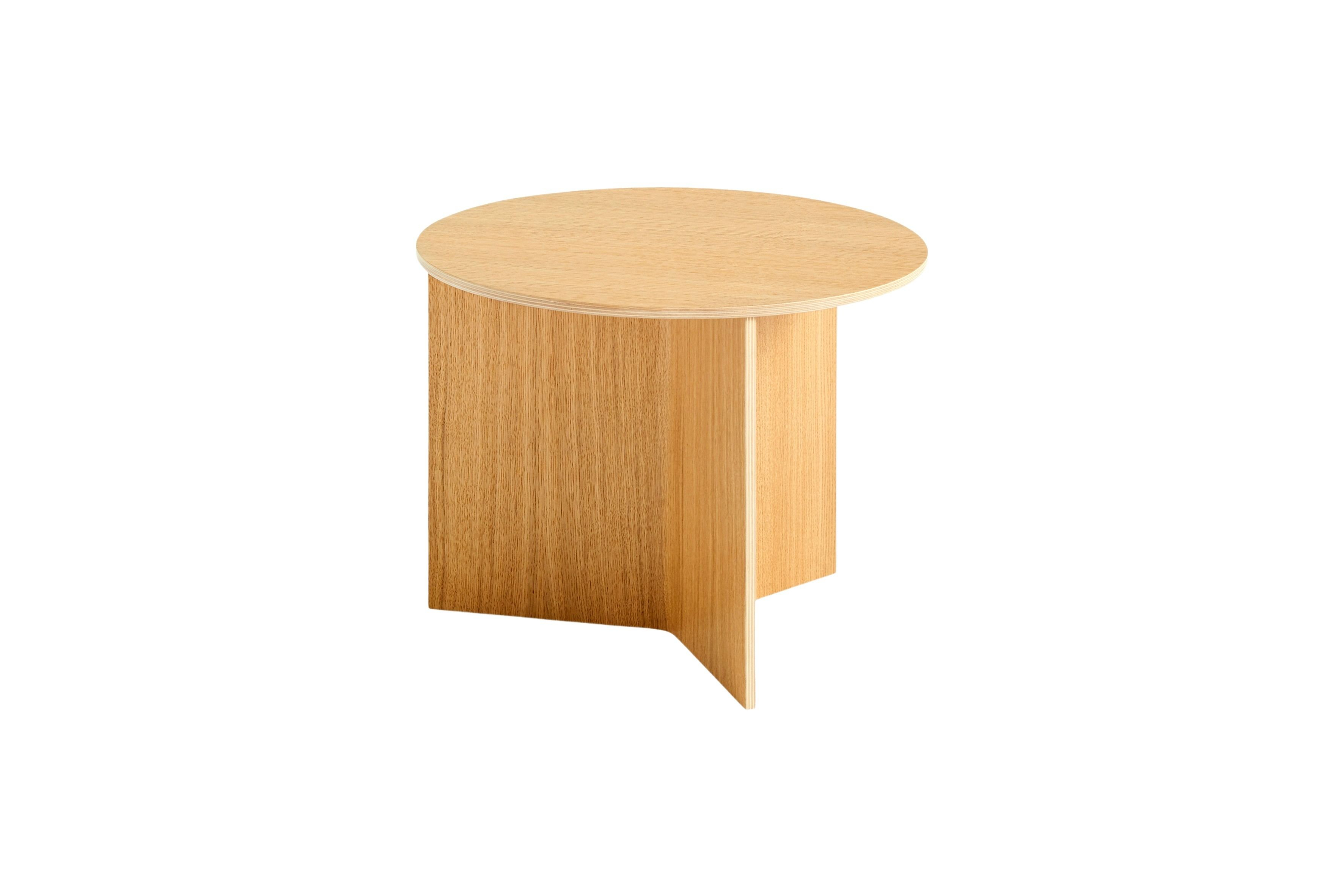Slit Beistelltisch Wood Rund Beige