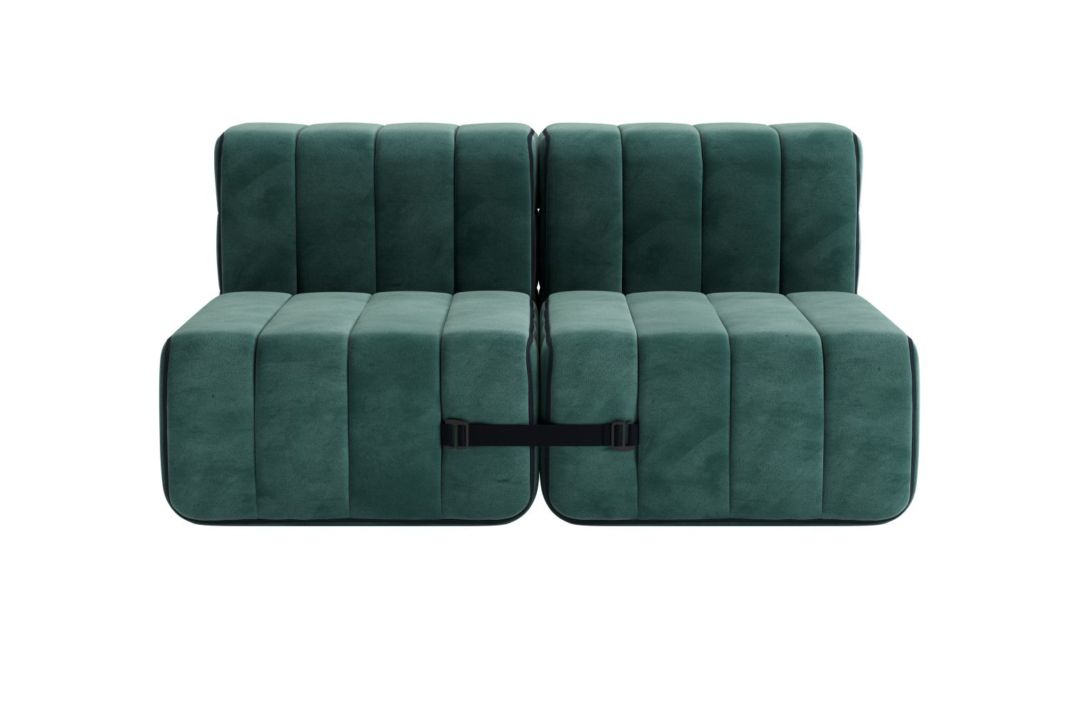  2-Sitzer Modulares Sofasystem Curt 4er-Set Grün