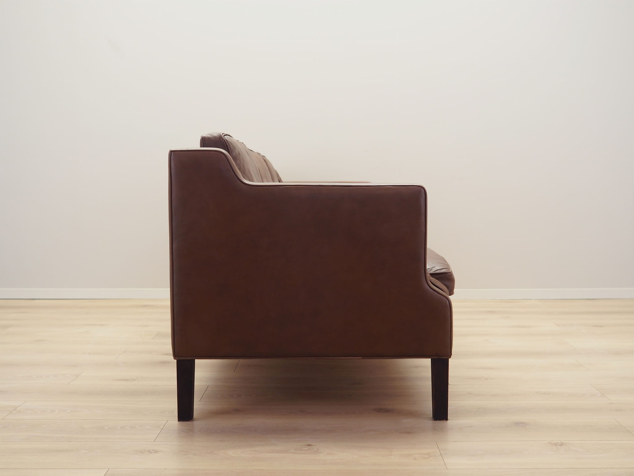 Vintage Sofa Leder Braun 1970er Jahre