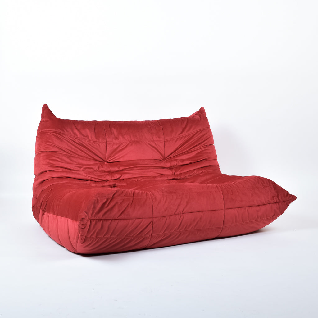 Togo Sofa 2-Sitzer Samt Rot