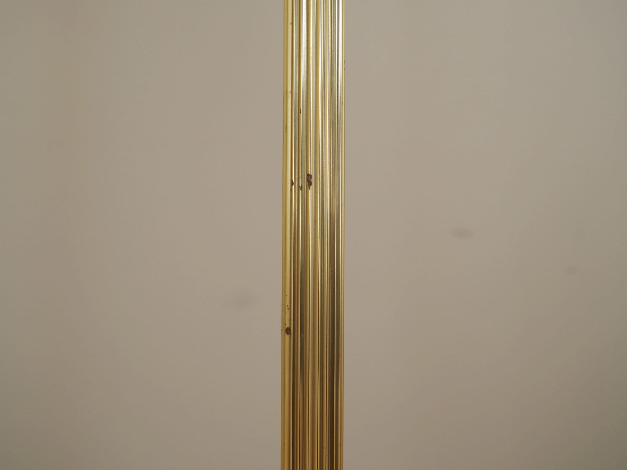 Vintage Floor Lamp Metal Textile Gold 1970s