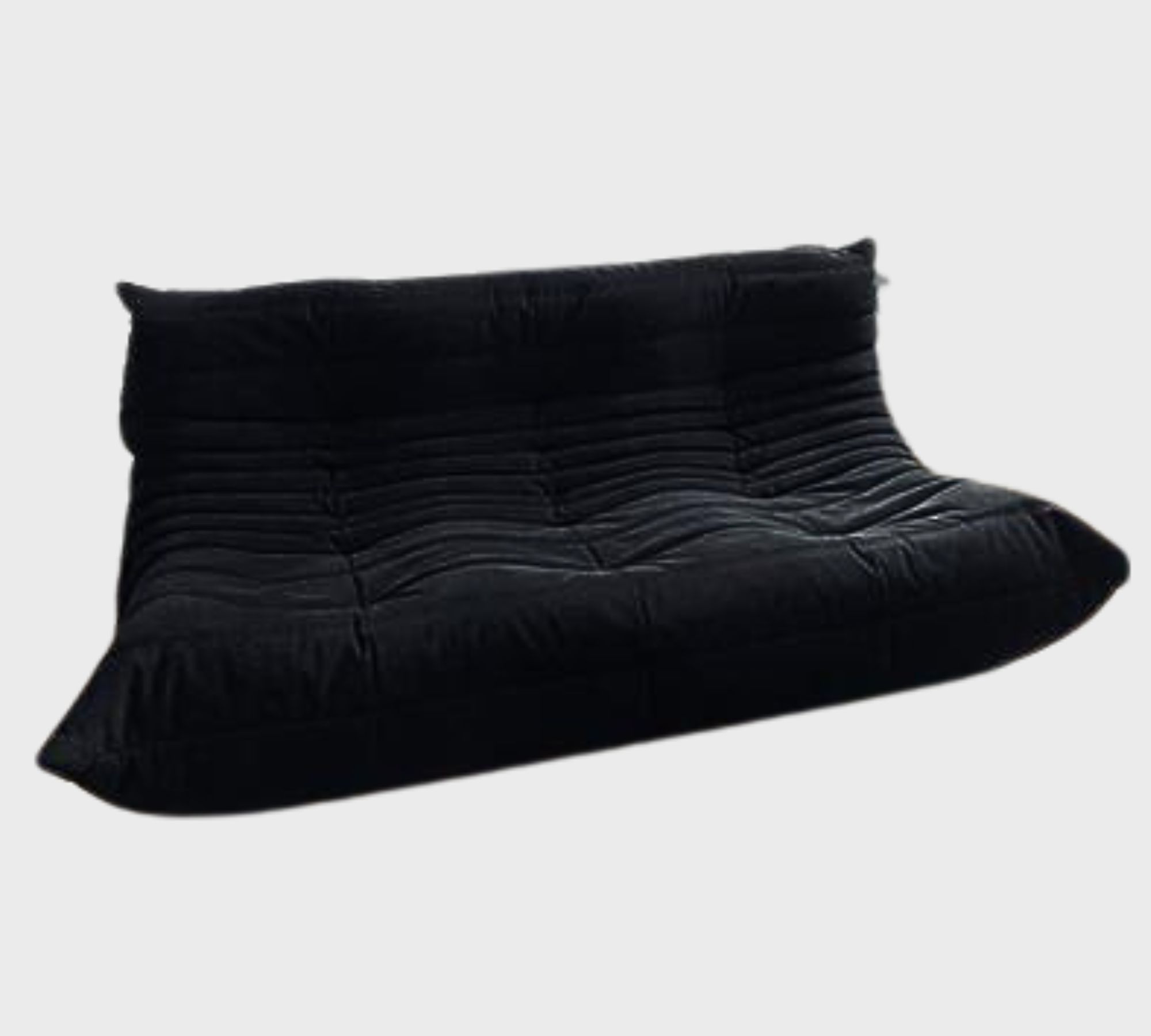 Togo Sofa 3-Sitzer Alcantara-Stoff Schwarz