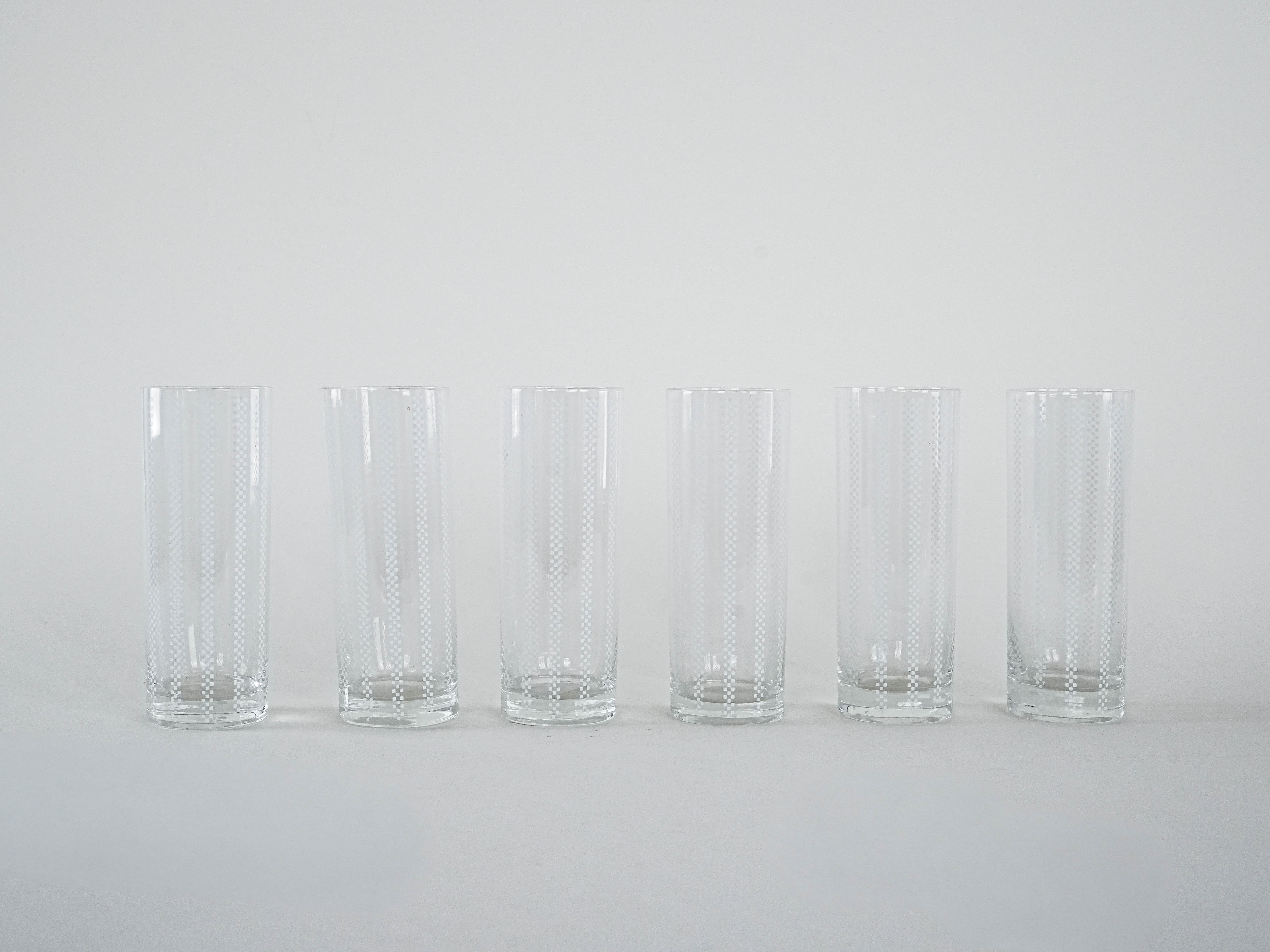 Gläser 6er-Set Transparent 1960er Jahre