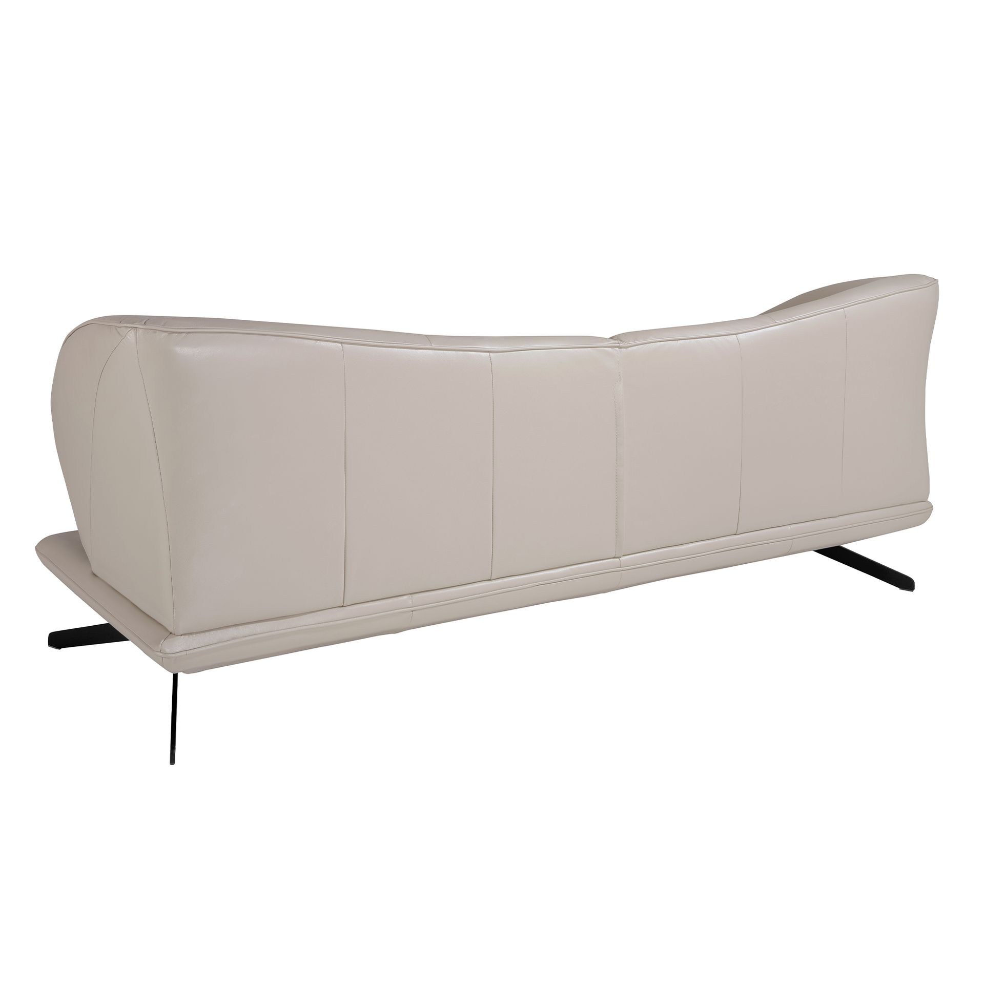 3-Sitzer Sofa in taubengrauem Leder 6146