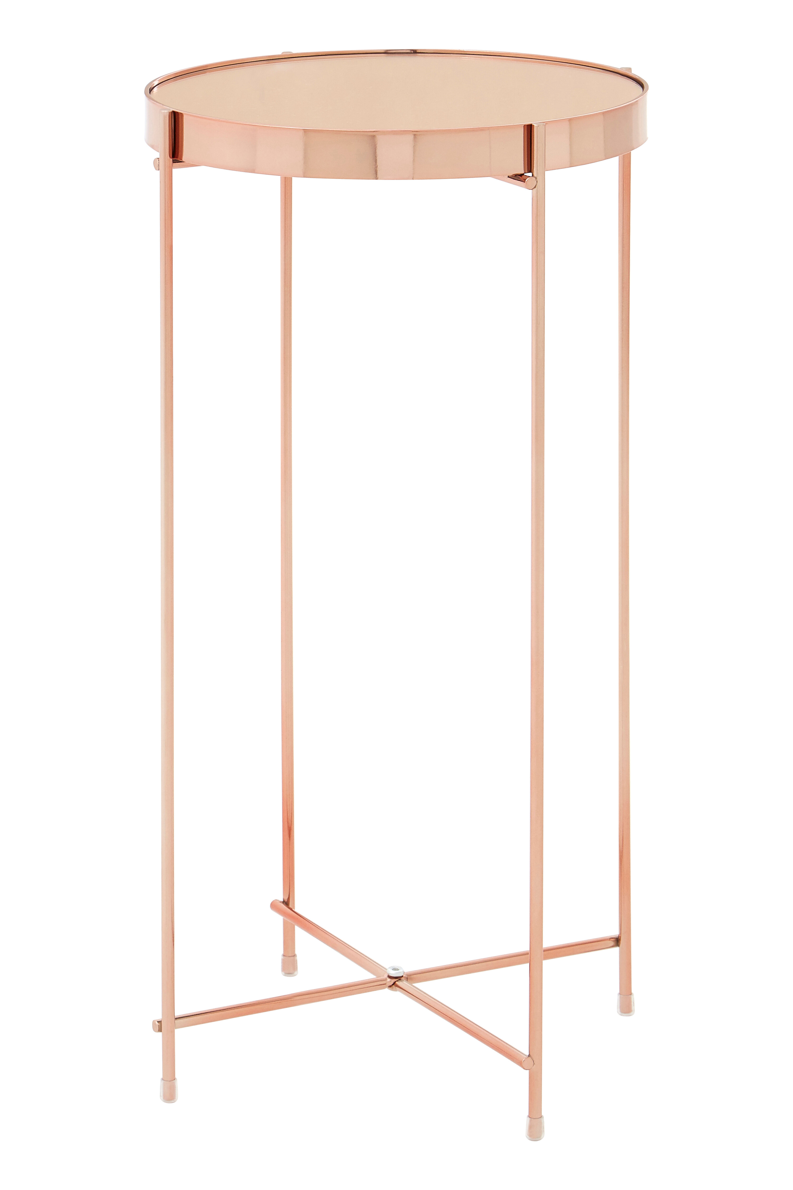 Allure Pink Mirror Hoher Beistelltisch
