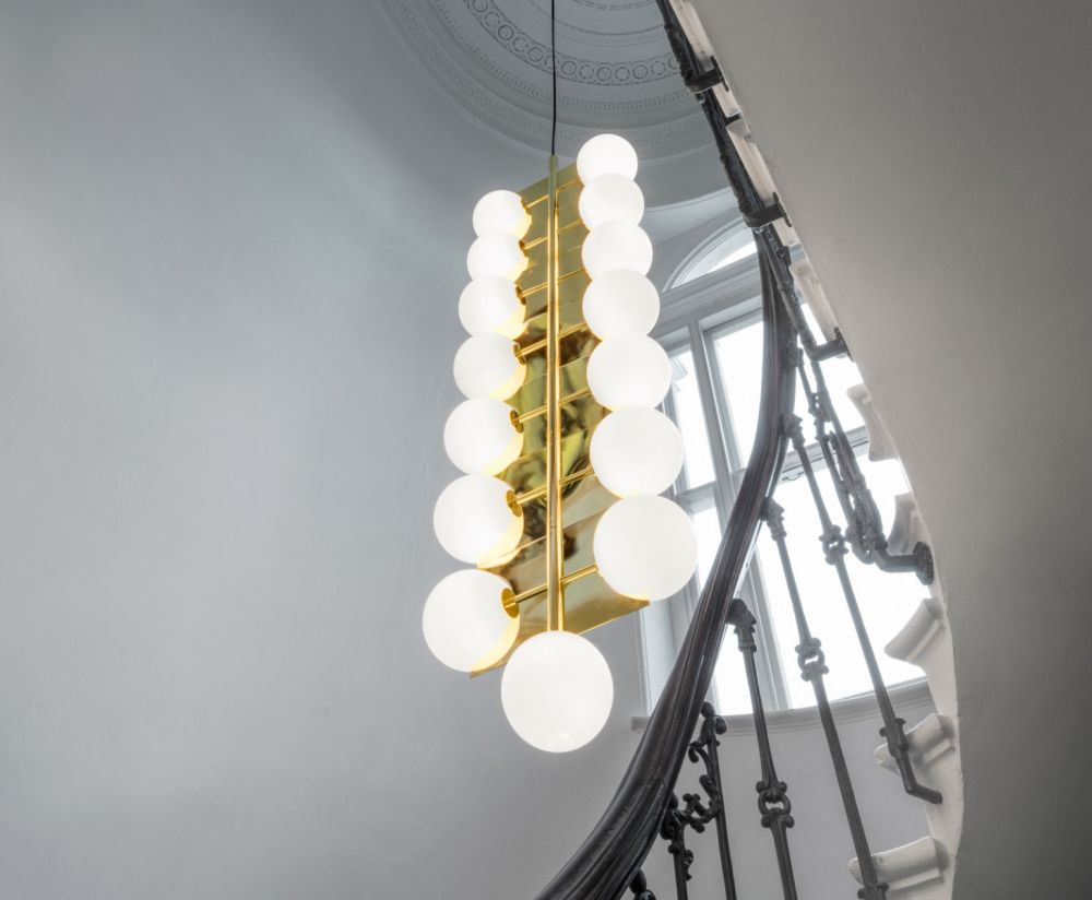 Plane Drop Pendant Lamp Gold