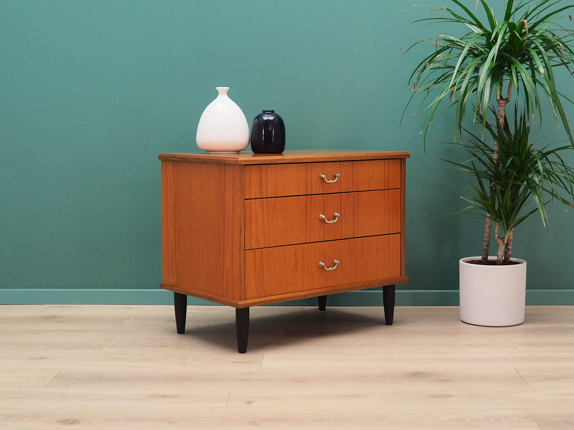 Vintage chest of drawers Teak wood Brown 1960s