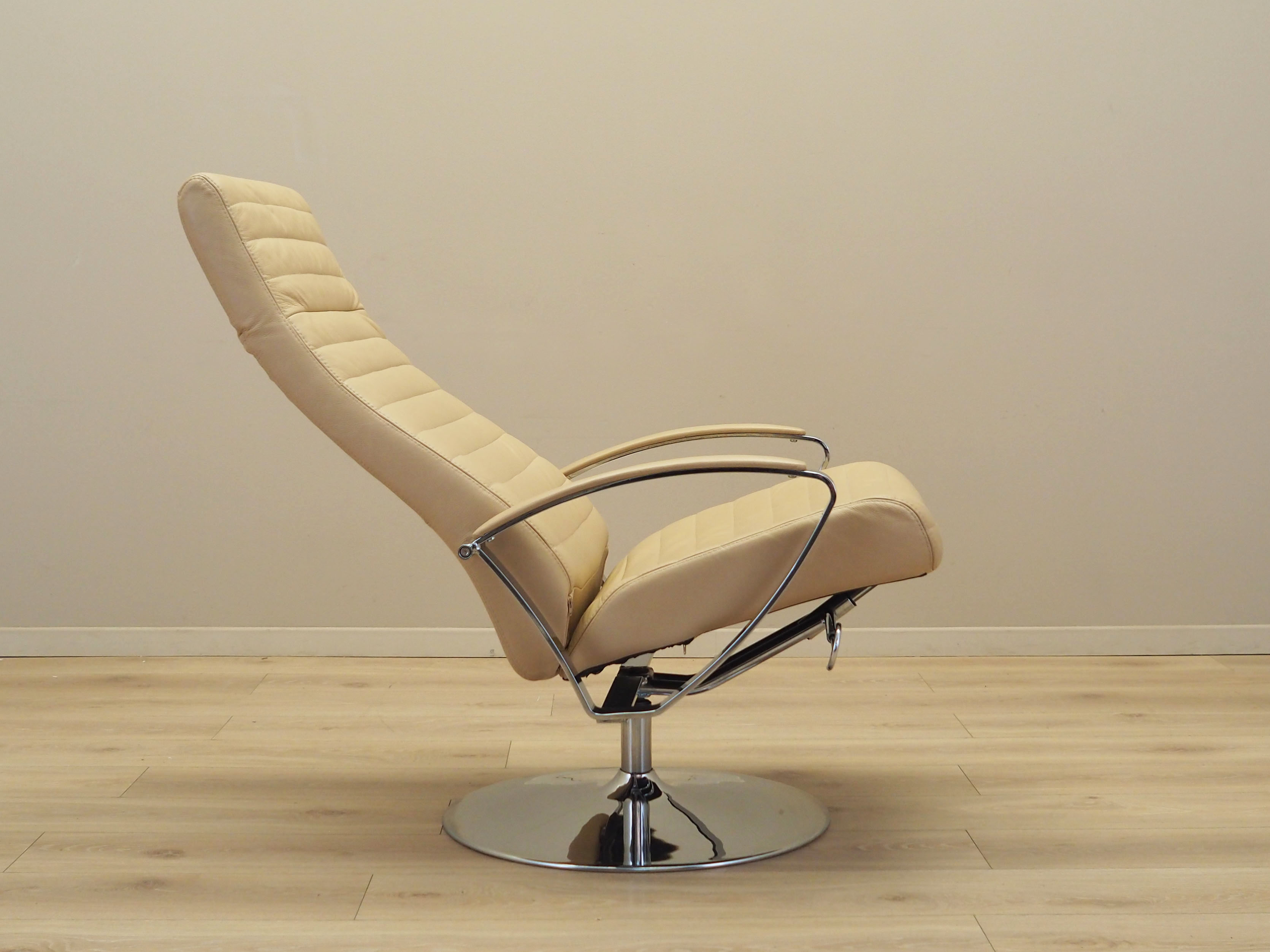 Sessel Leder Hellbraun 1970er Jahre