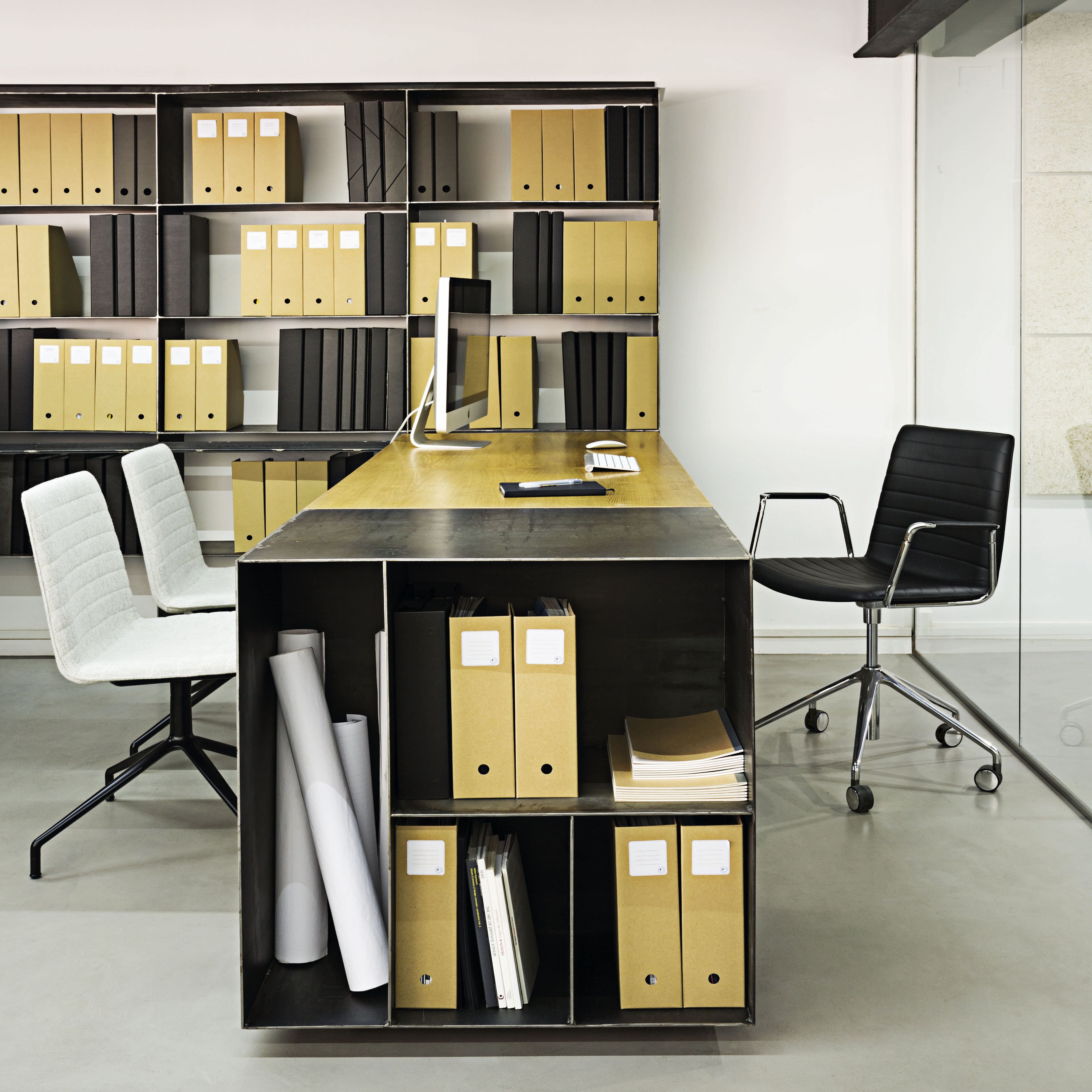 Flex SI1639 Sedia da ufficio Sedia girevole Alluminio Bianco