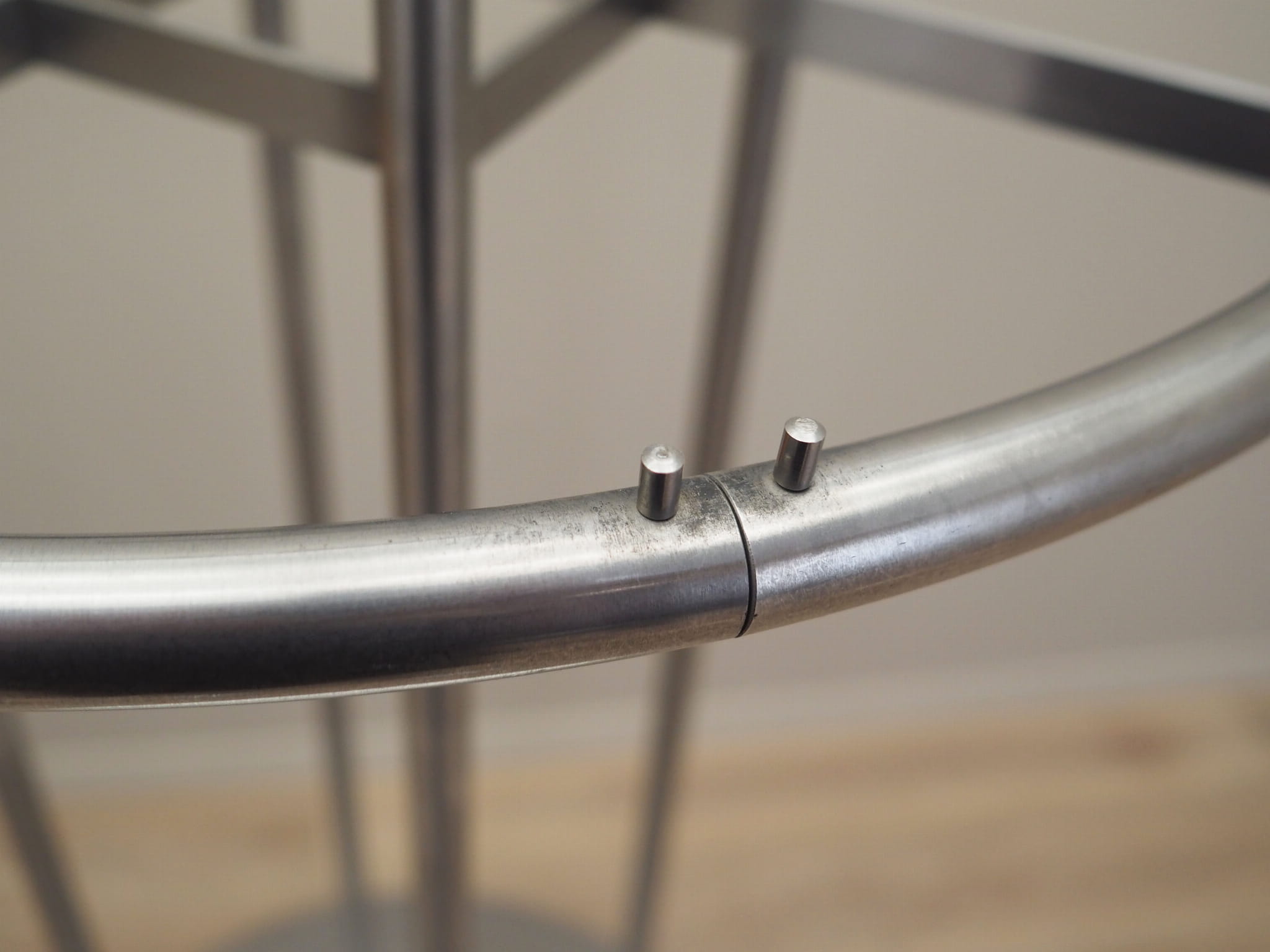 Vintage coat rack metal silver 1990s