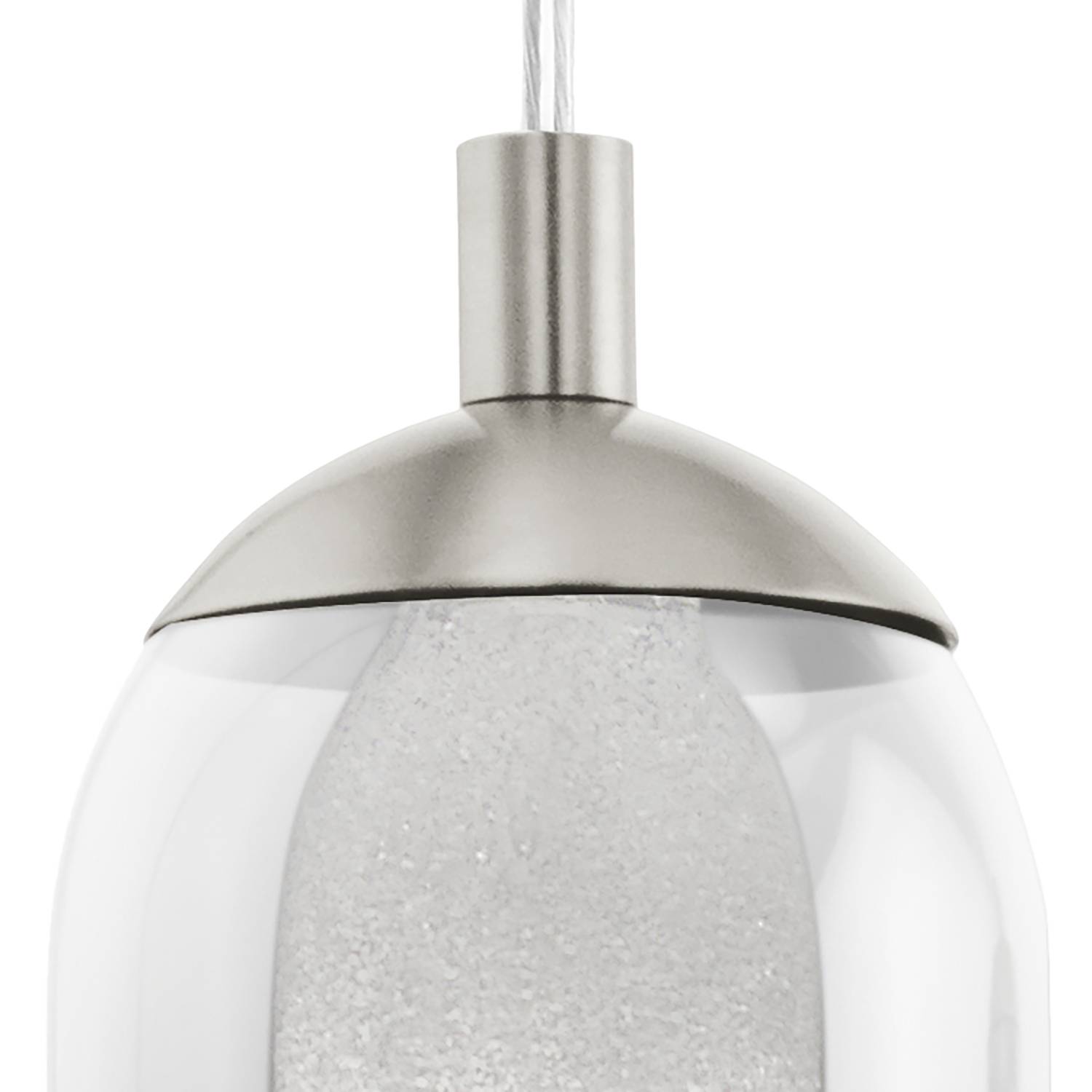 Farsala I LED-Pendelleuchte Glas Stahl 1-flammig