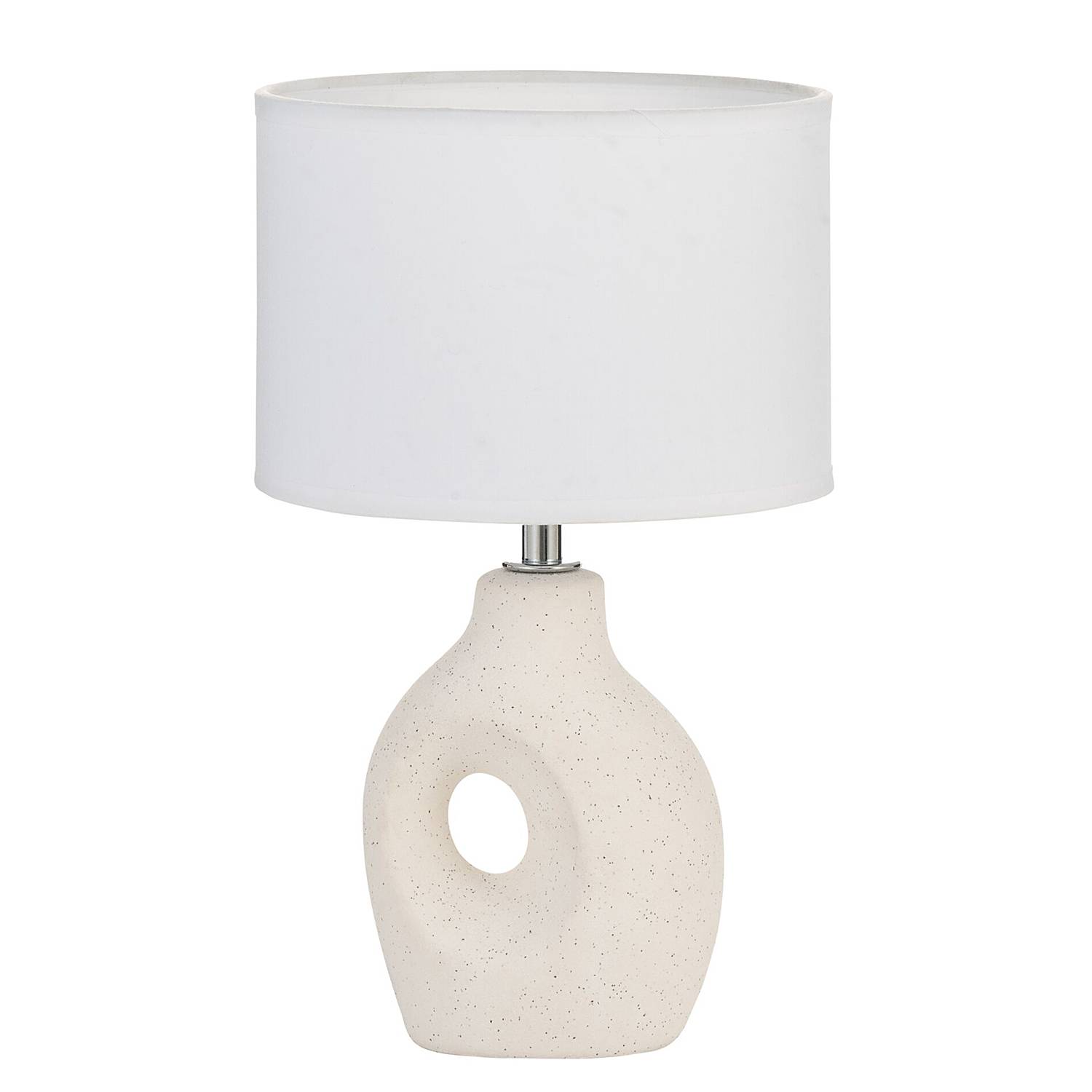 1-Flammig Tischleuchte Pure Crush Keramik Beige
