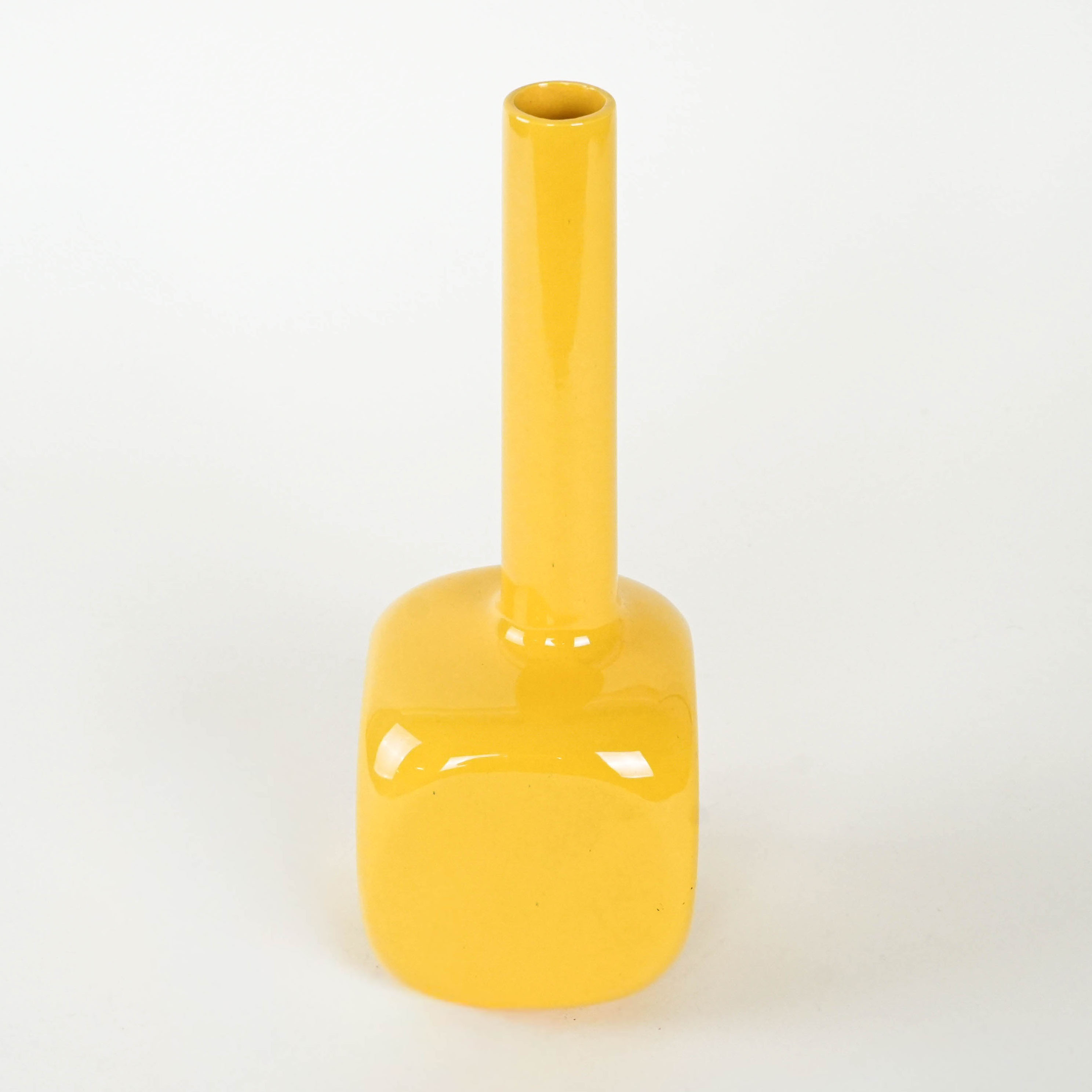 Ceramic vase Yellow 1970s