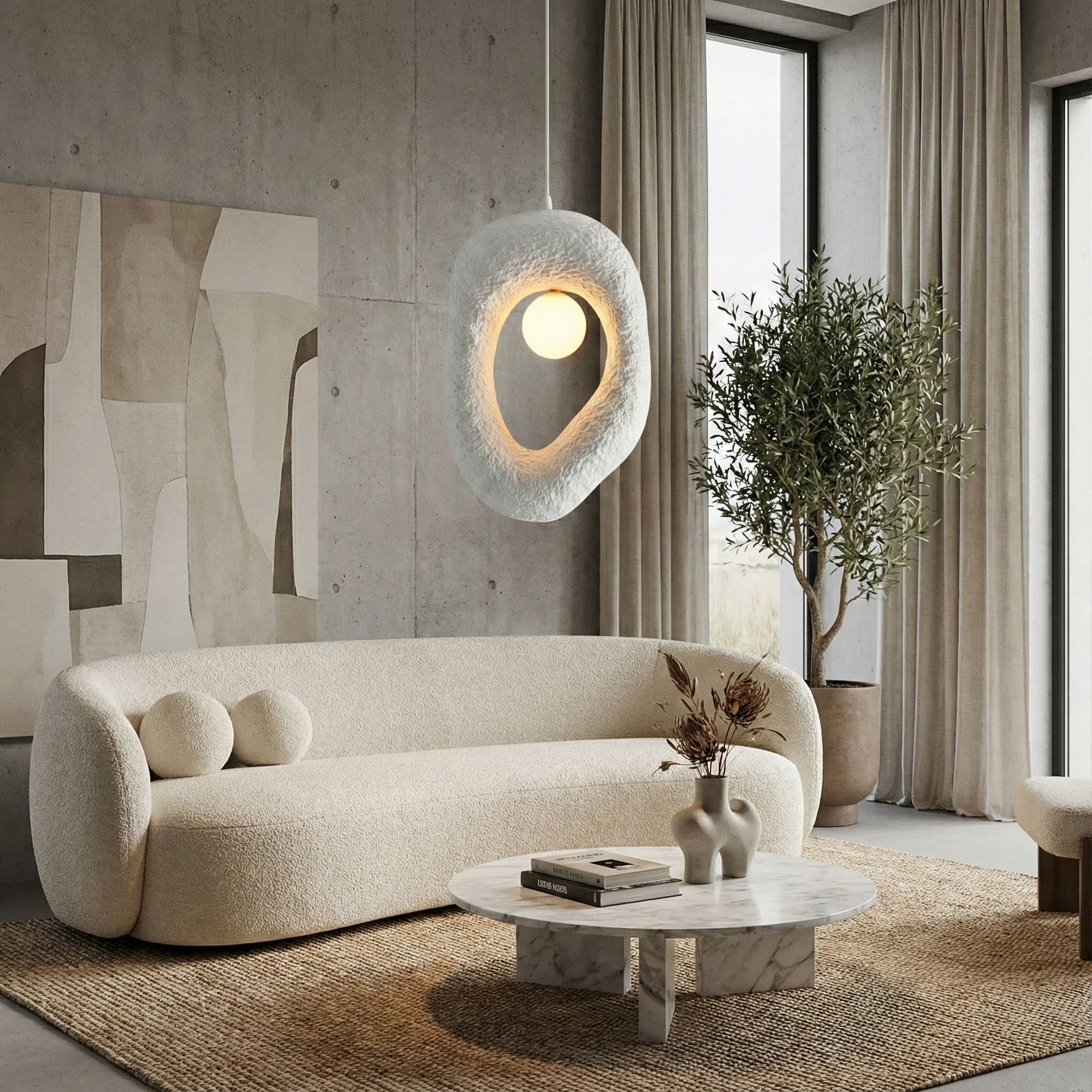 Zoga-Nua Lampada a sospensione Bianco