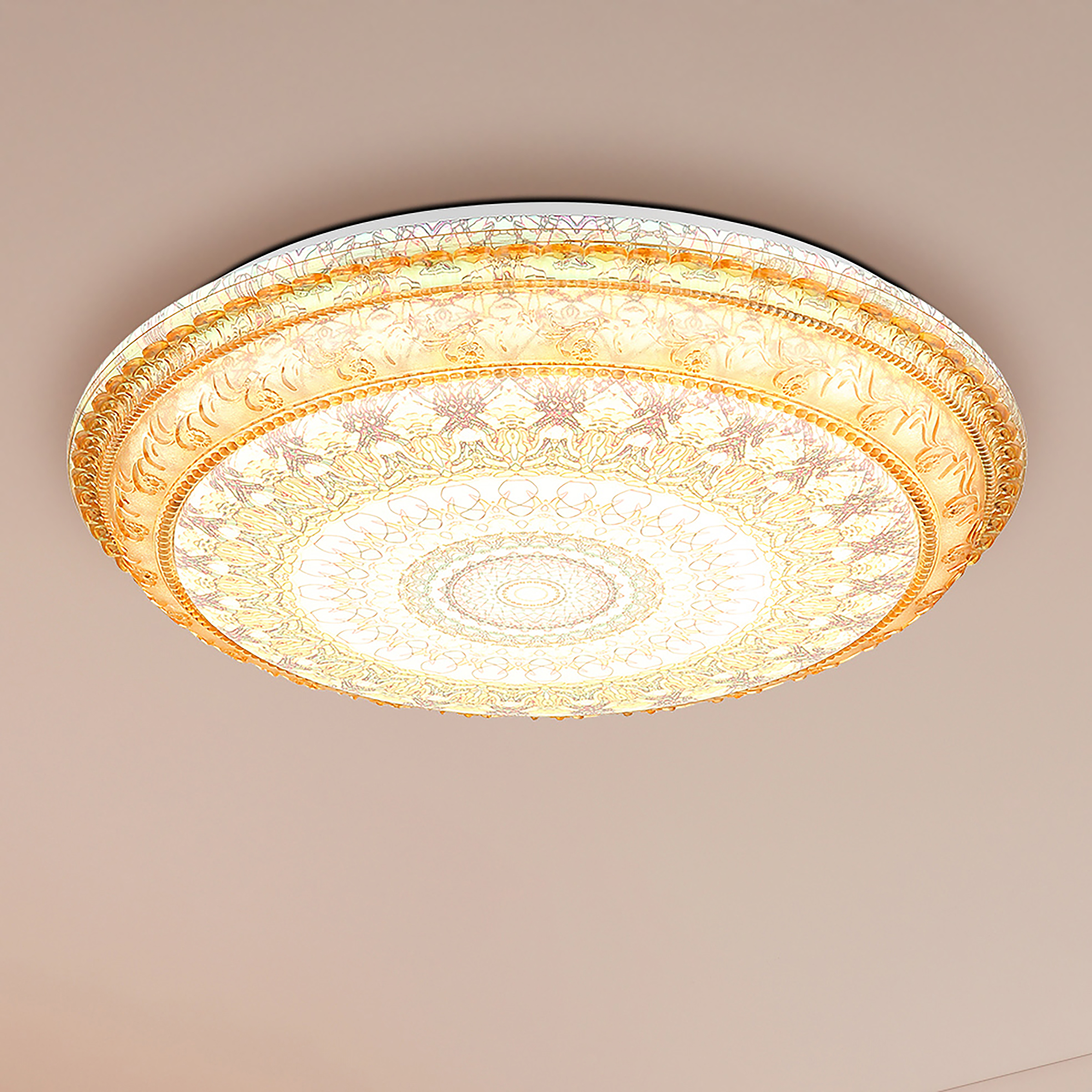 1-Flammig Lazaro LED-Deckenleuchte Acrylglas Eisen Braun