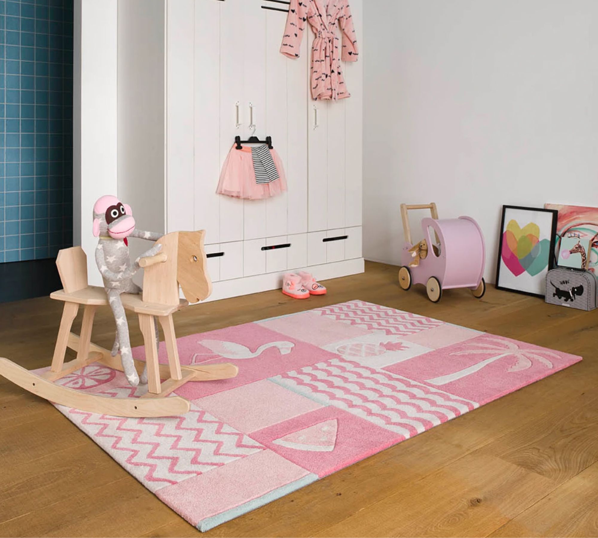 Kinderteppich Pink 120x170cm