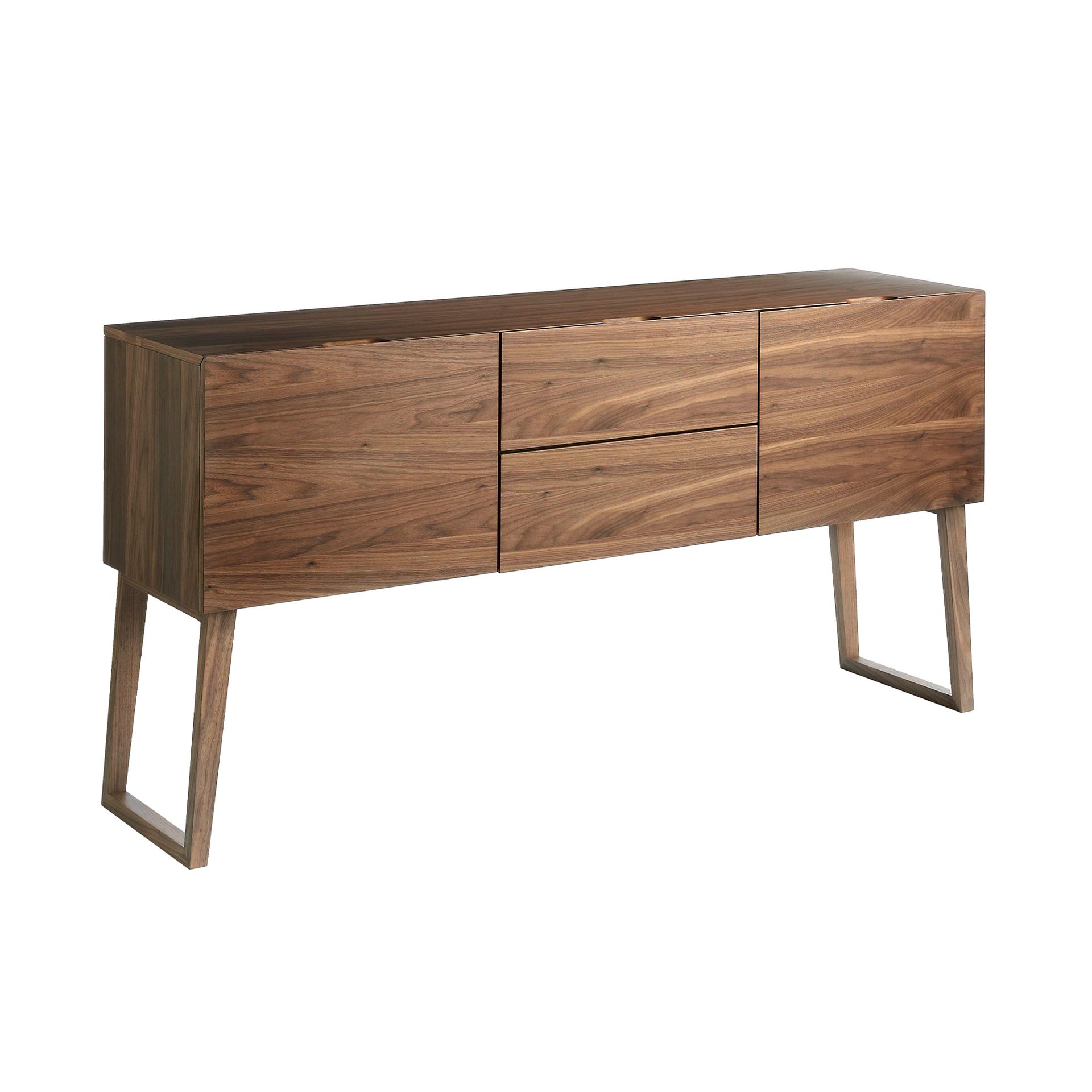 Sideboard impiallacciatura di noce marrone
