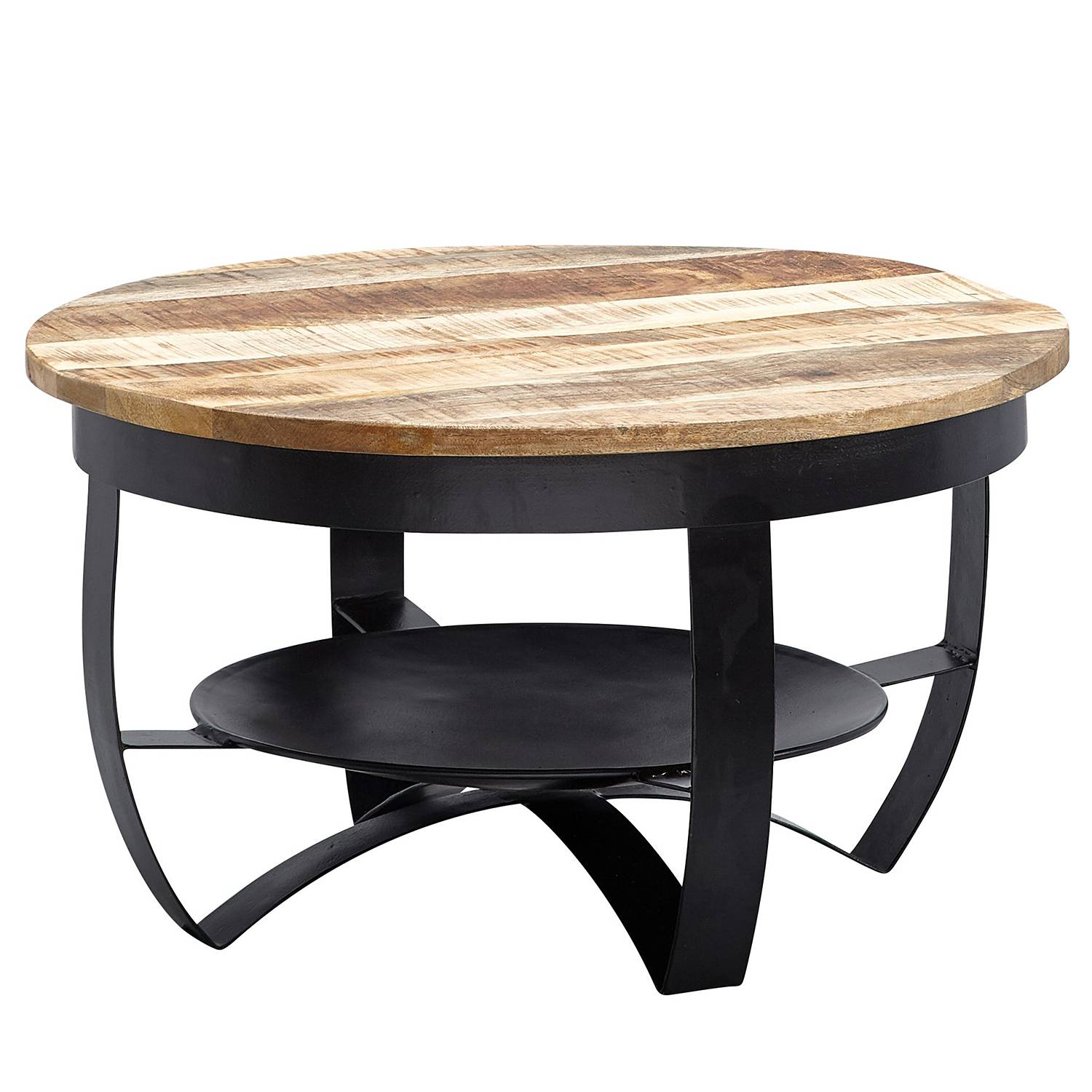 Coffee table Nasp solid mango metal black
