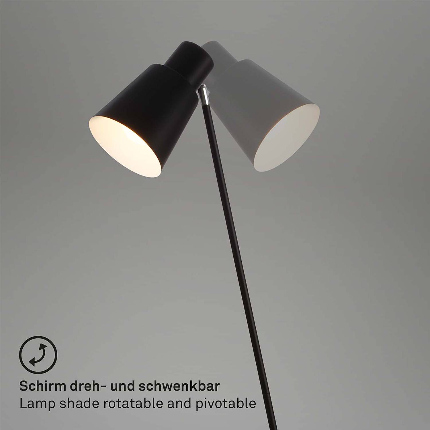 Palcoma Stehleuchte Aluminium Schwarz