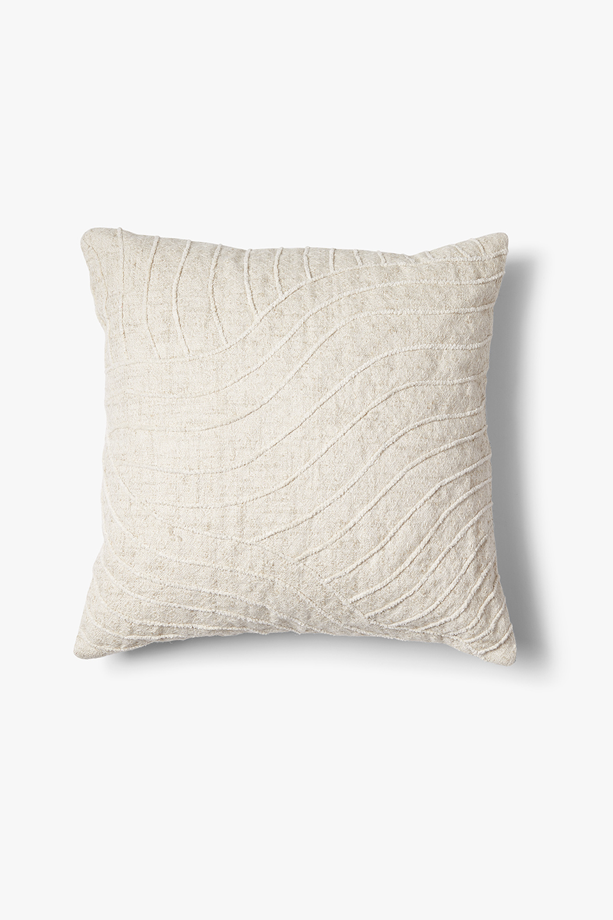 Fodera per cuscino in cotone Lynn crema
