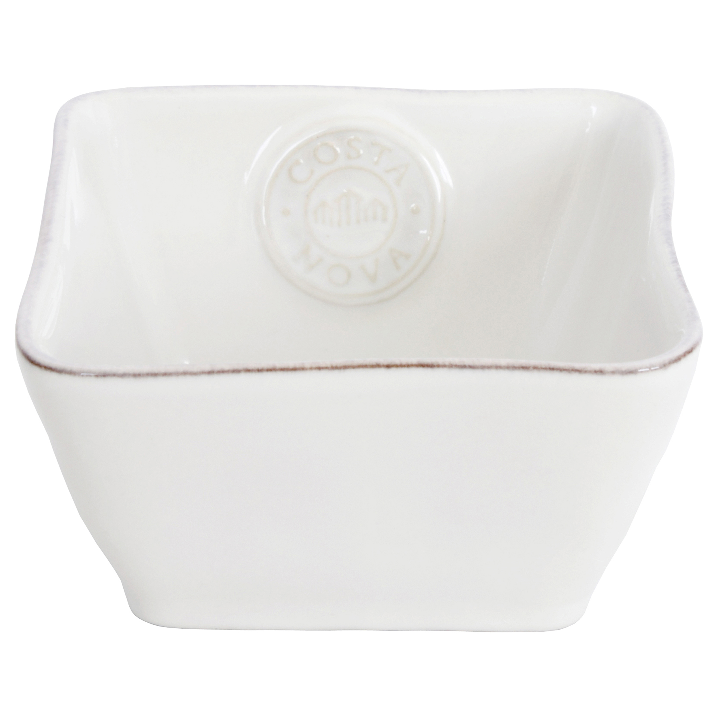 Cereal bowl Nova set of 6 stoneware white