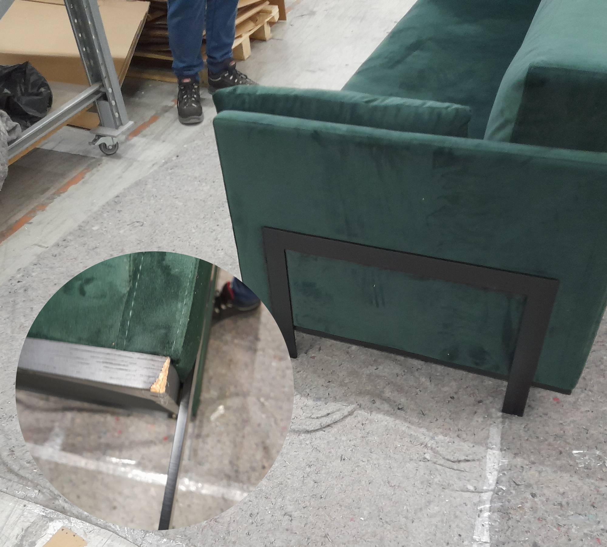 Chill by SLS Sofa 3-Sitzer Velour Lux Dark Green