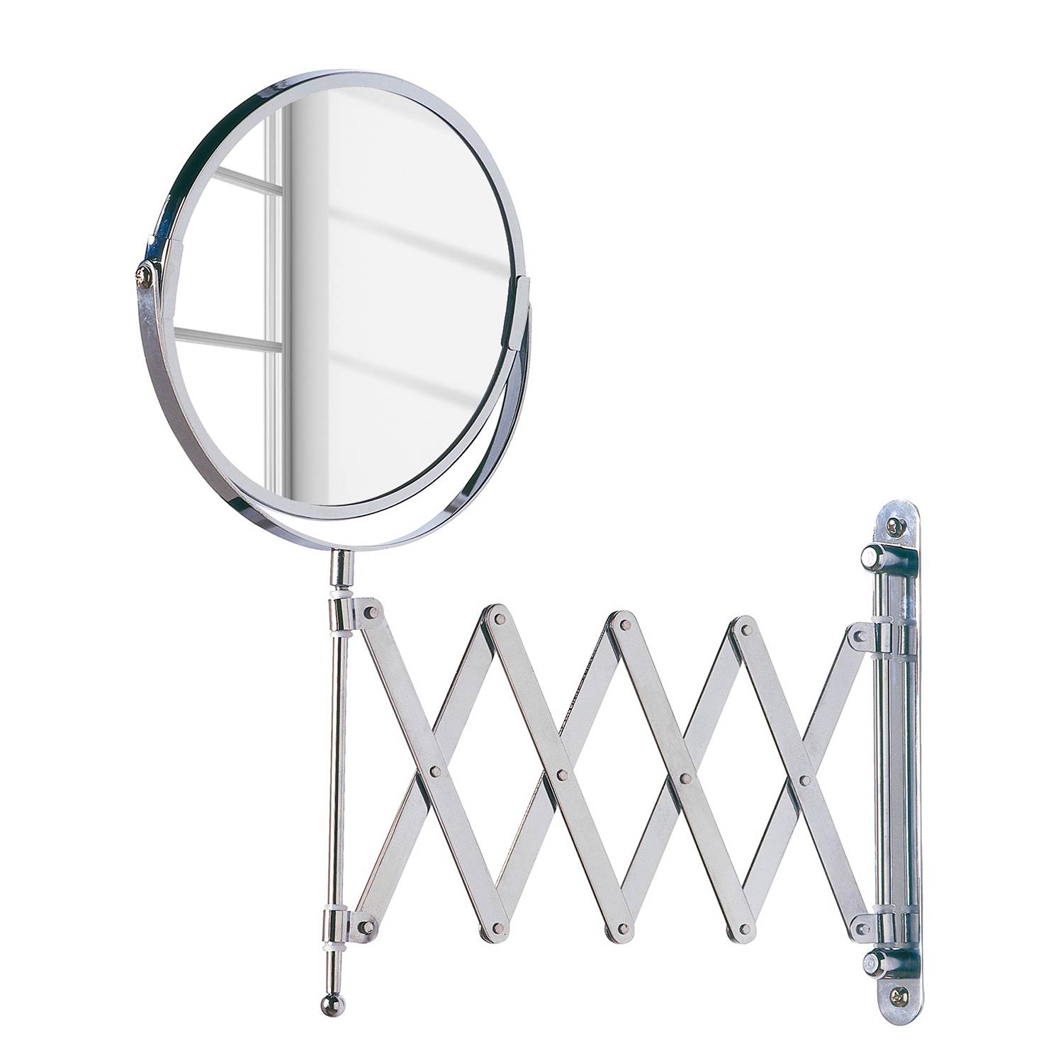 Kosmetik-Wandspiegel Teleskop Silber