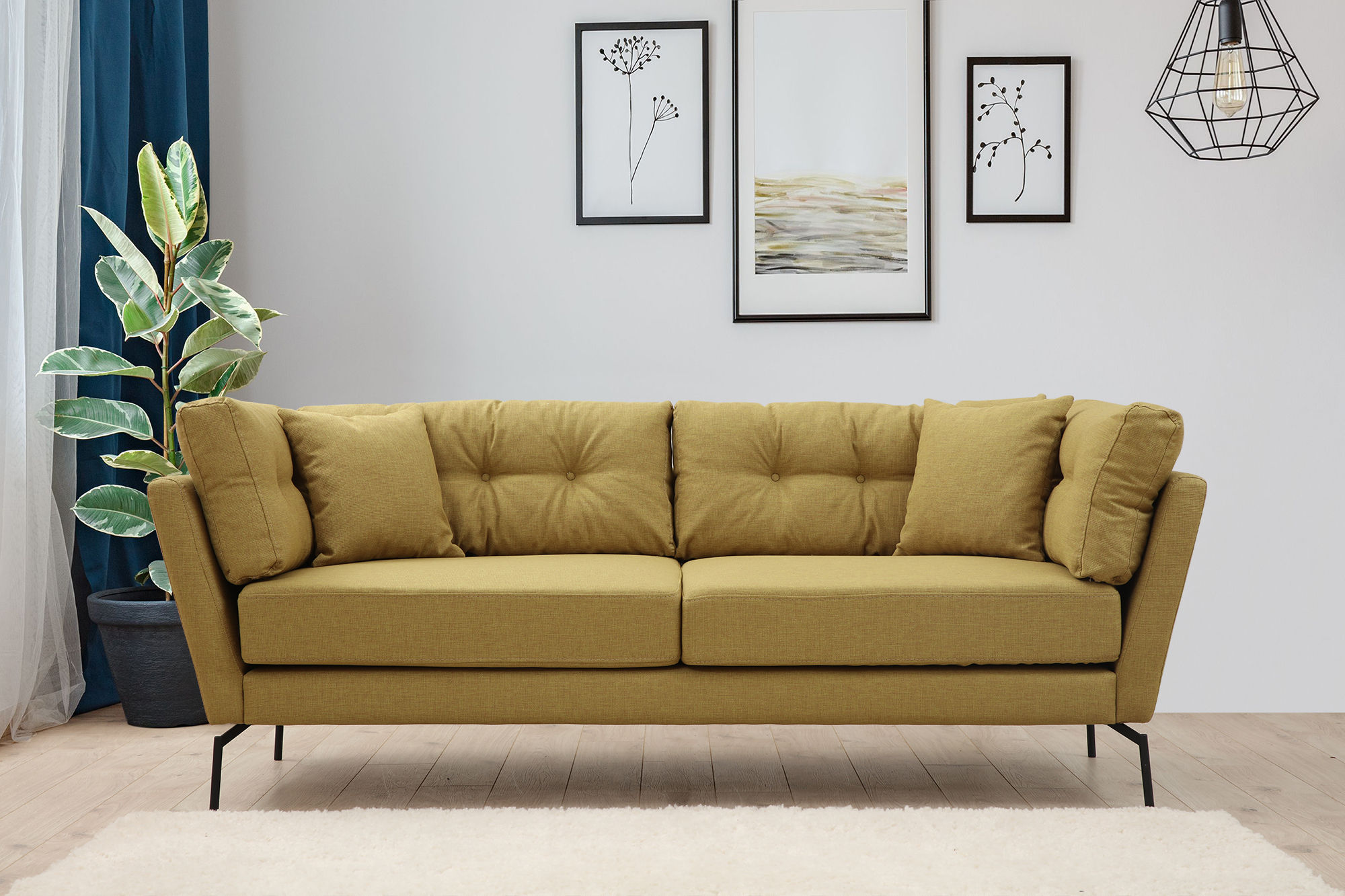 Mapa 3-Sitzer Sofa Grünish Gelb