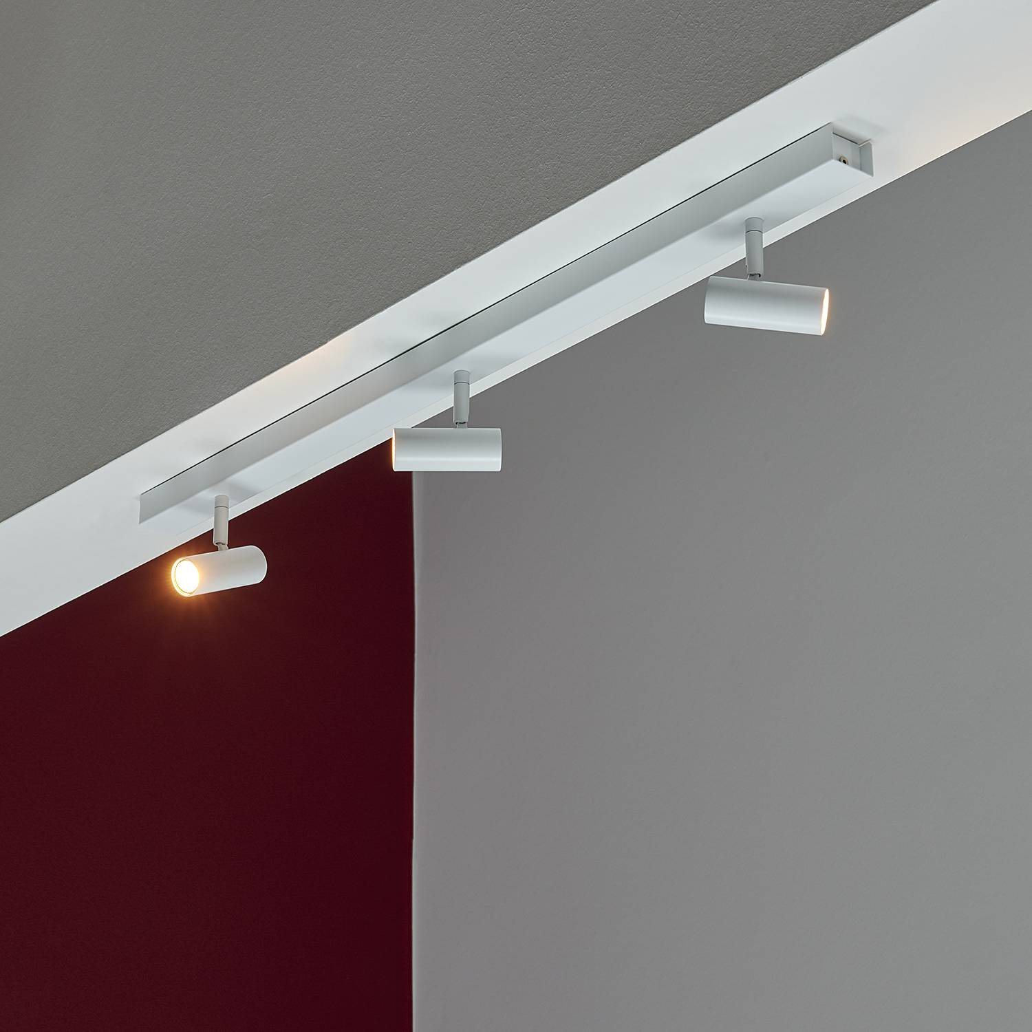 LED-Deckenleuchte Omari Stahl Weiß