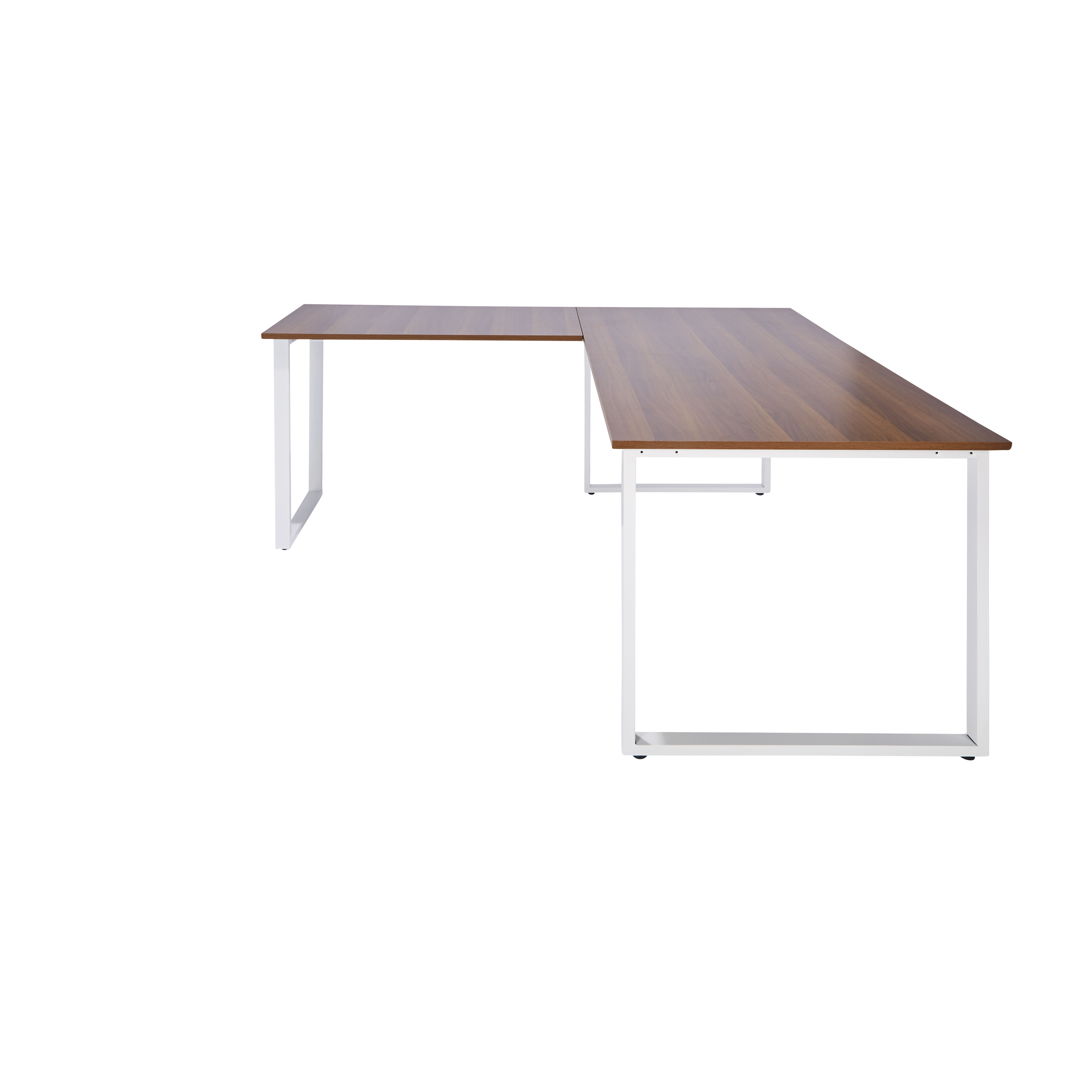 Corner desk wood decor Walnut White 180 x 180 cm
