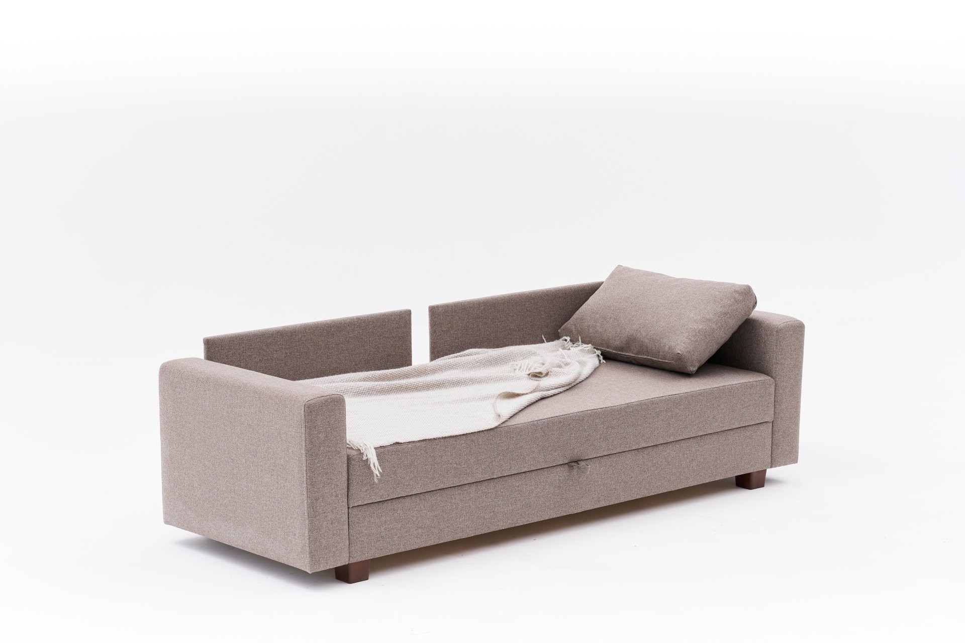 Aly Sofa Bed 3-Seater Brown