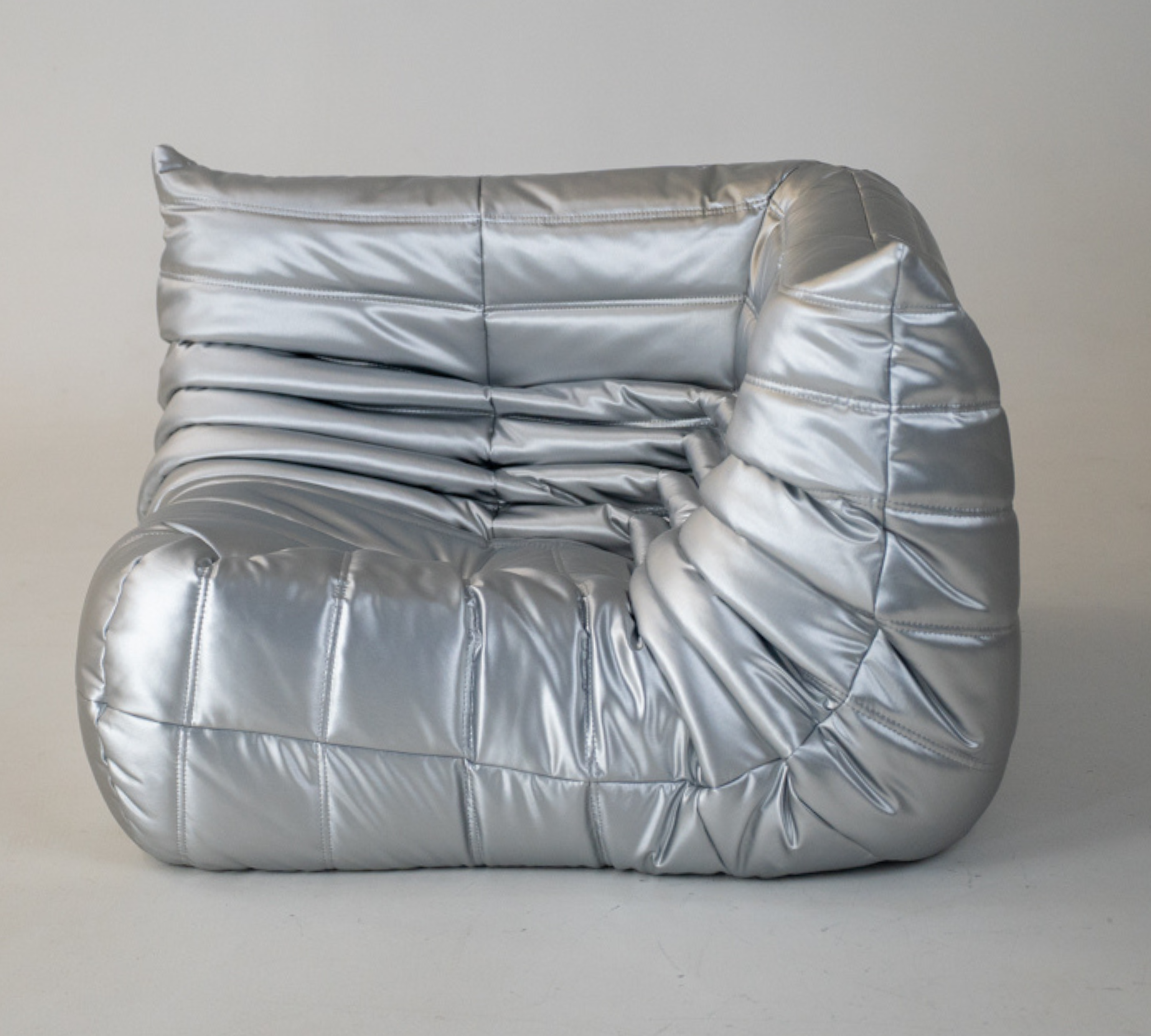 Set Lounge Togo 5 pz. ecopelle grigio spazio