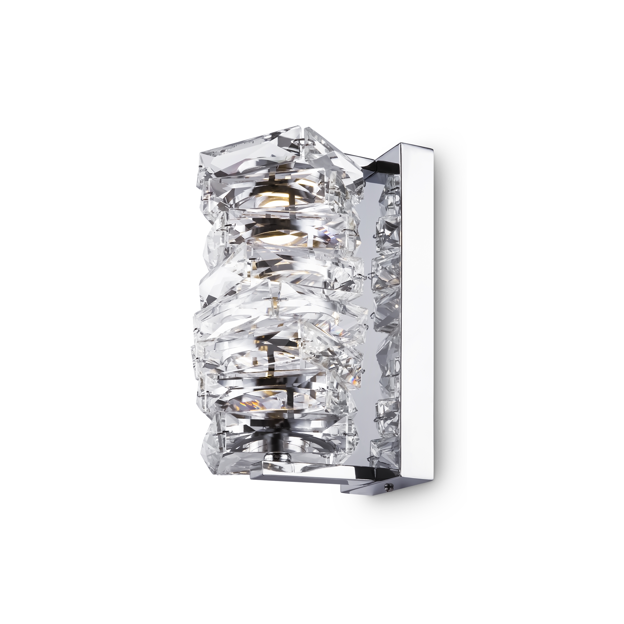 Coil Wall lamp Stainless steel Glass Silver