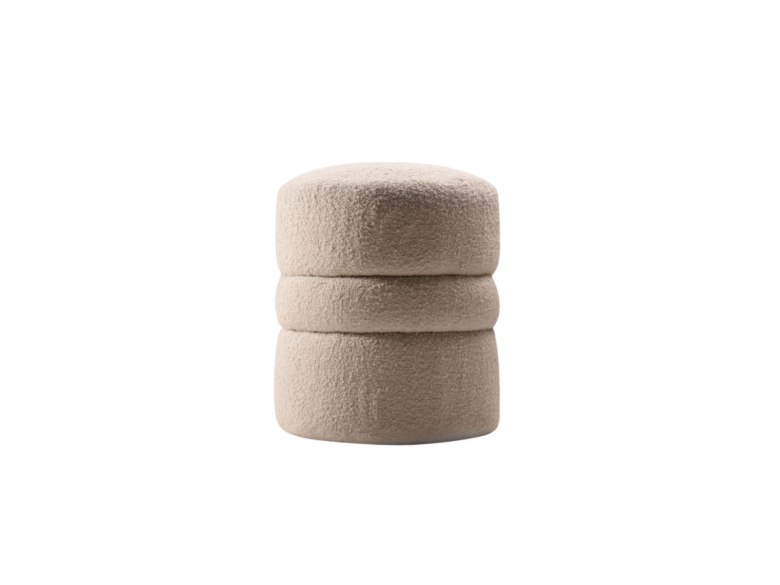Alexa Pouf 1-seater made of cotton in Natural 45x40x50 cm