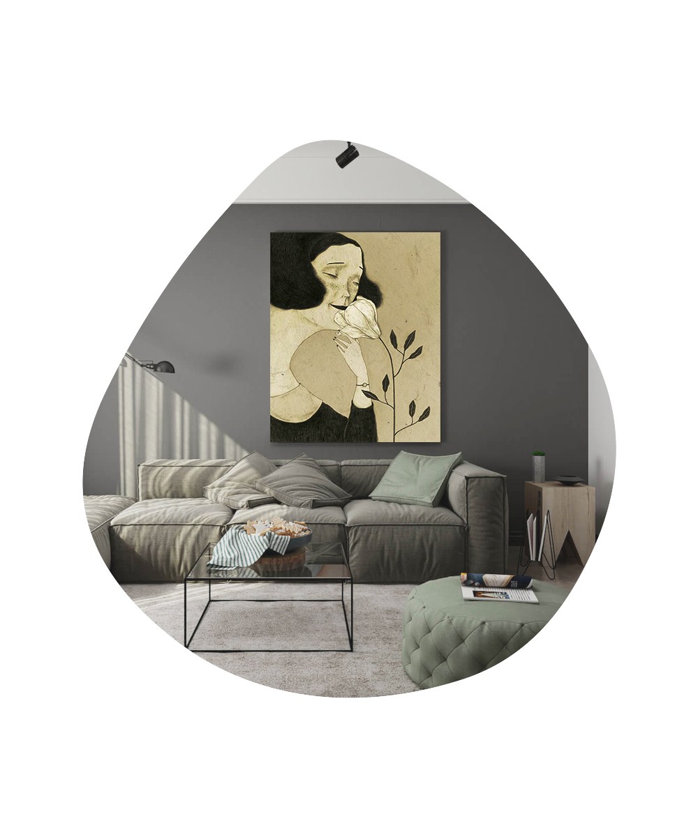 Besso Mirror Black Ø60cm