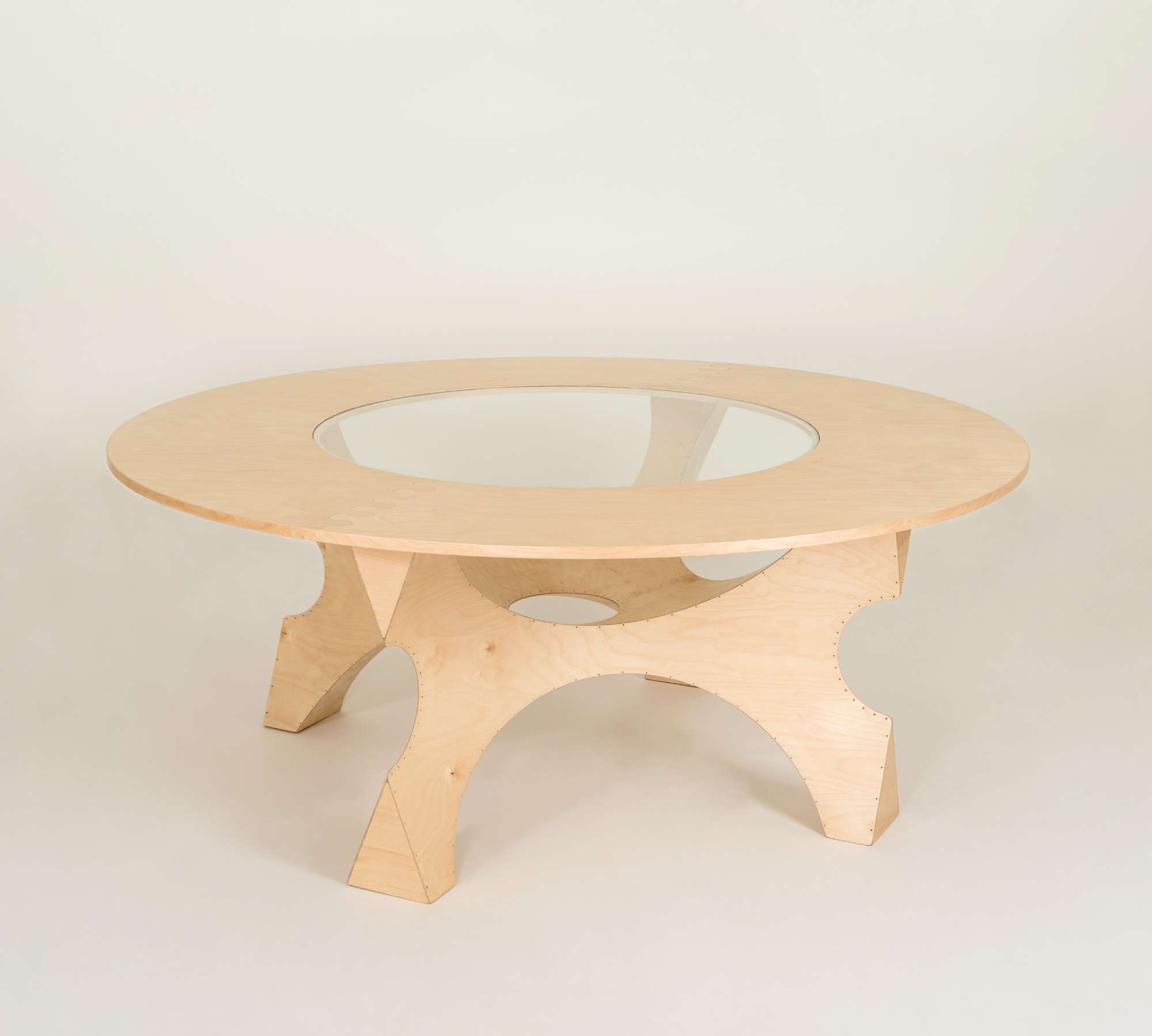 NEMO Table Wood Glass Natural